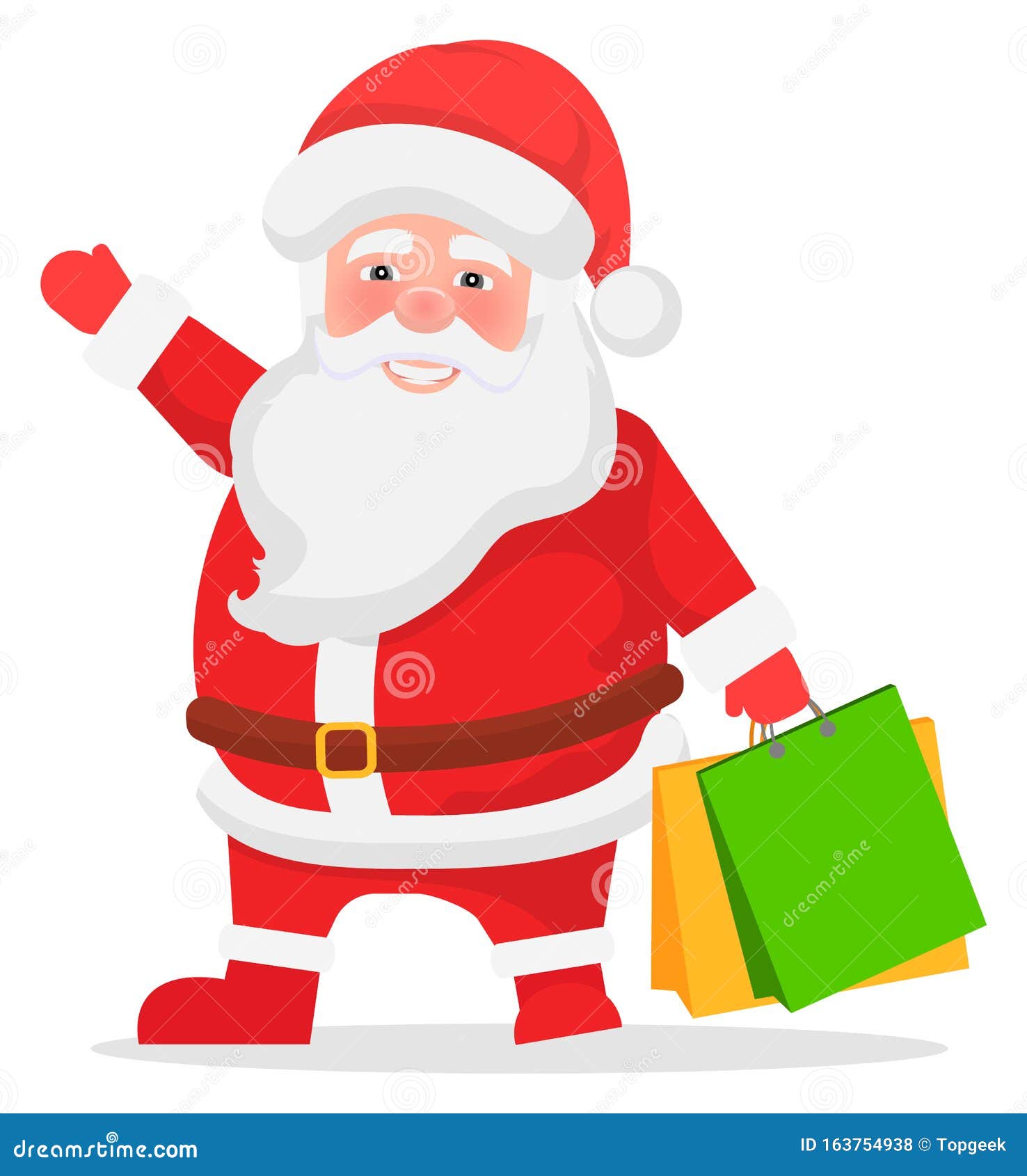 Download Christmas Sale, Santa Claus With Packages Vector Stock ...