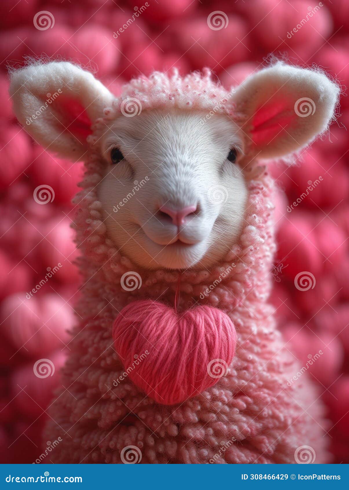 smiling sheep and the radiant red heart: a woolen tale