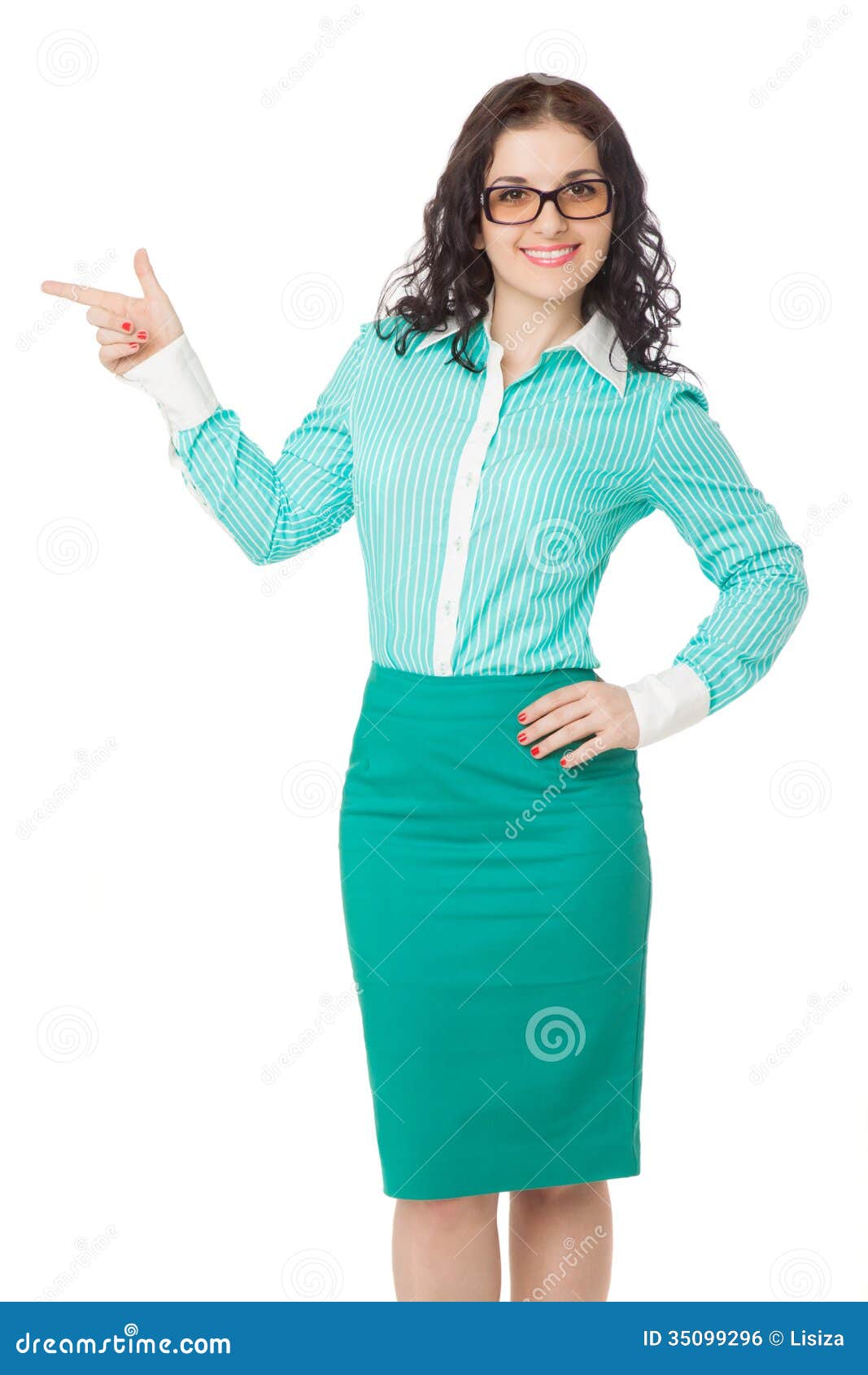 Fashion Style Woman Perfect Body Shape Brunette Hair Wear Black Skirt Blouse  Suit Elegance Casual Beautiful Model Secretary Air Hostess Diplomatic  Protocol Office Uniform Stewardess Business Lady. Stock Photo, Picture and  Royalty