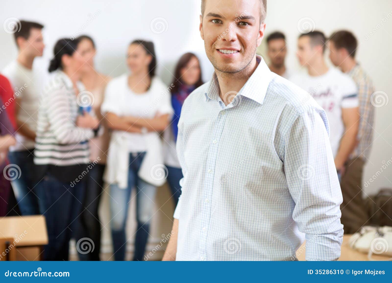 Smiling student stock photo. Image of class, learning - 35286310