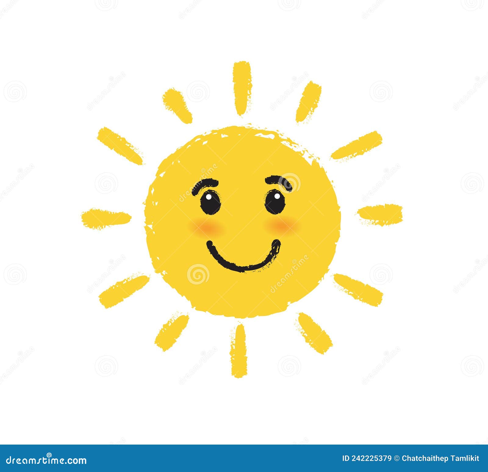 Smiling Sun Isolated on White Background. Sun Cartoon Character. Vector  Illustration Stock Vector - Illustration of background, nature: 242225379, image size:1600x1549