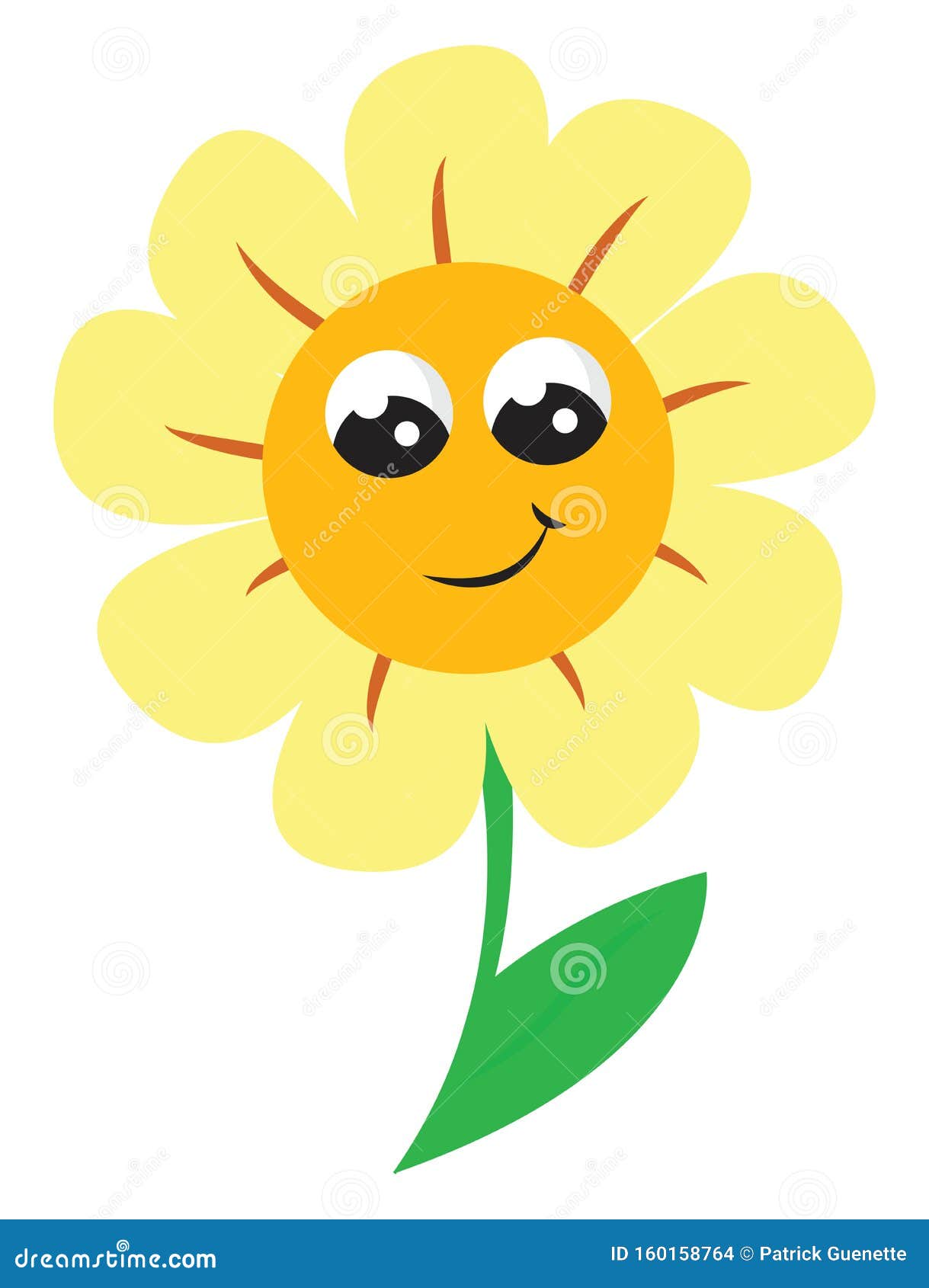 A Smiling Sunflower Vector or Color Illustration Stock Vector ...