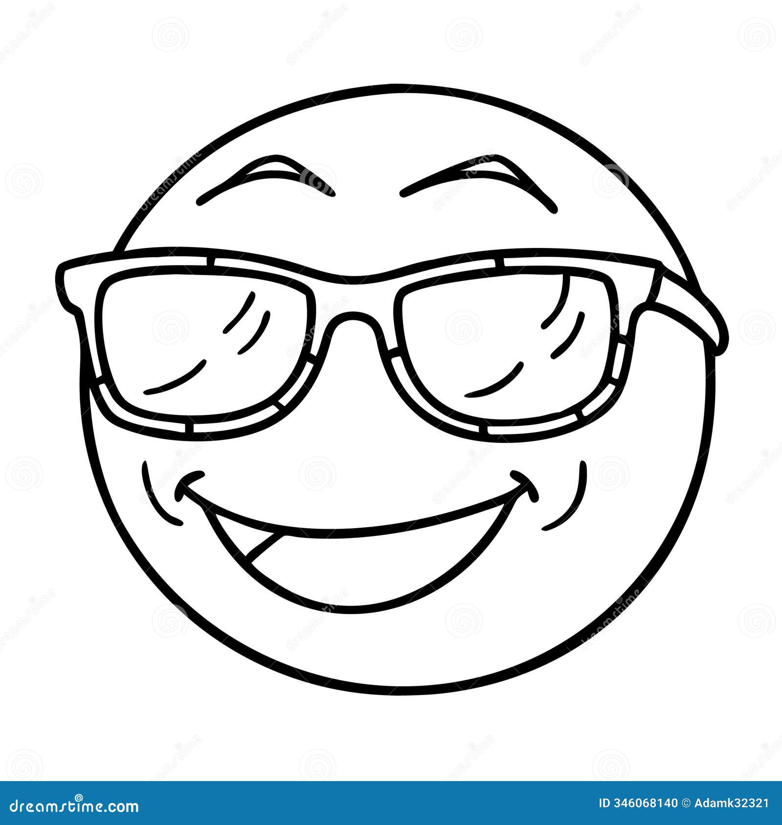smiling sunglasses emoji  cool face  for social media graphics