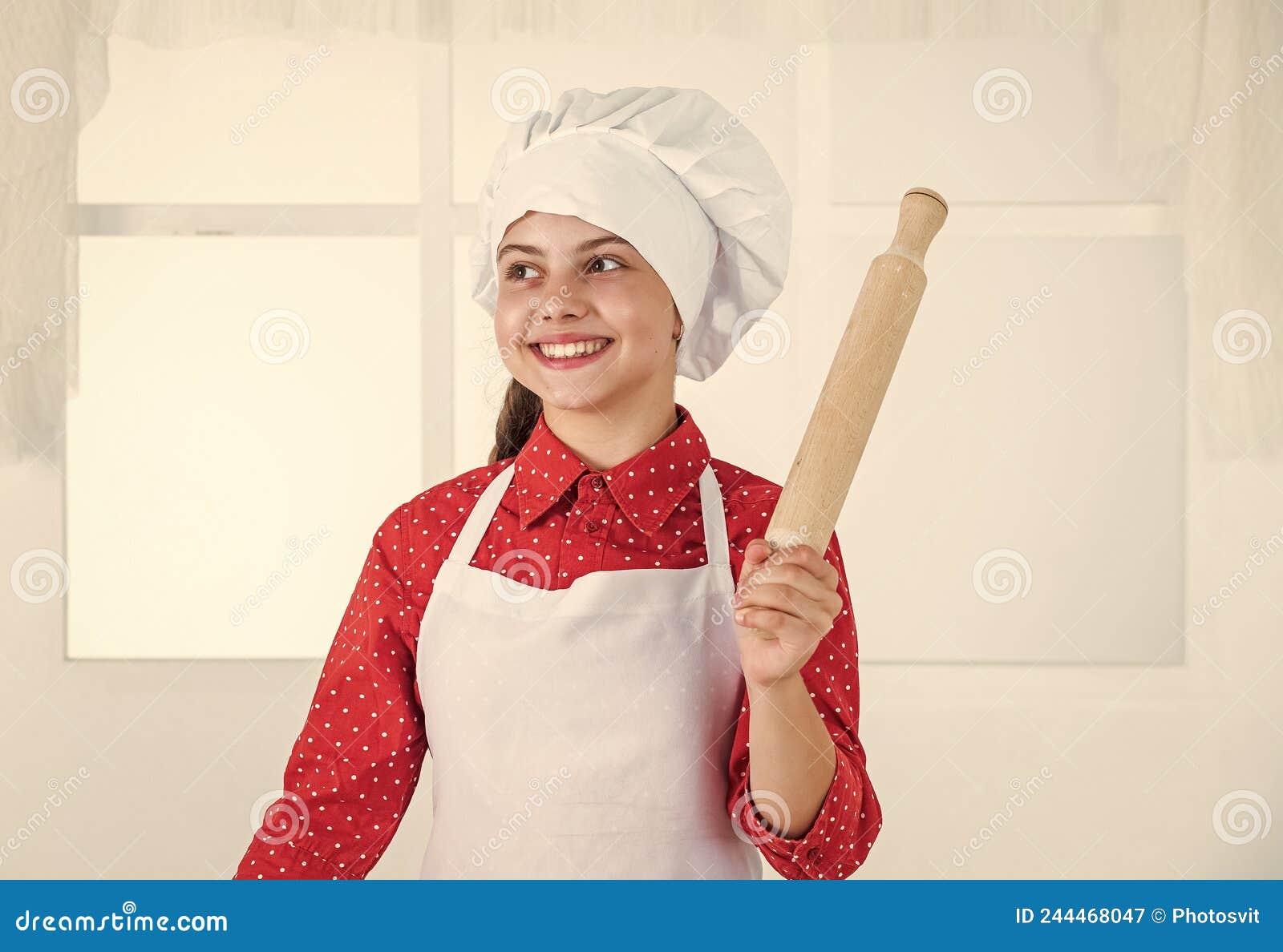 Smiling Kids In Cook's Uniform Making Bakery Dough With Flour And Eggs In  The Kitchen Stock Photo, Picture and Royalty Free Image. Image 60681329.