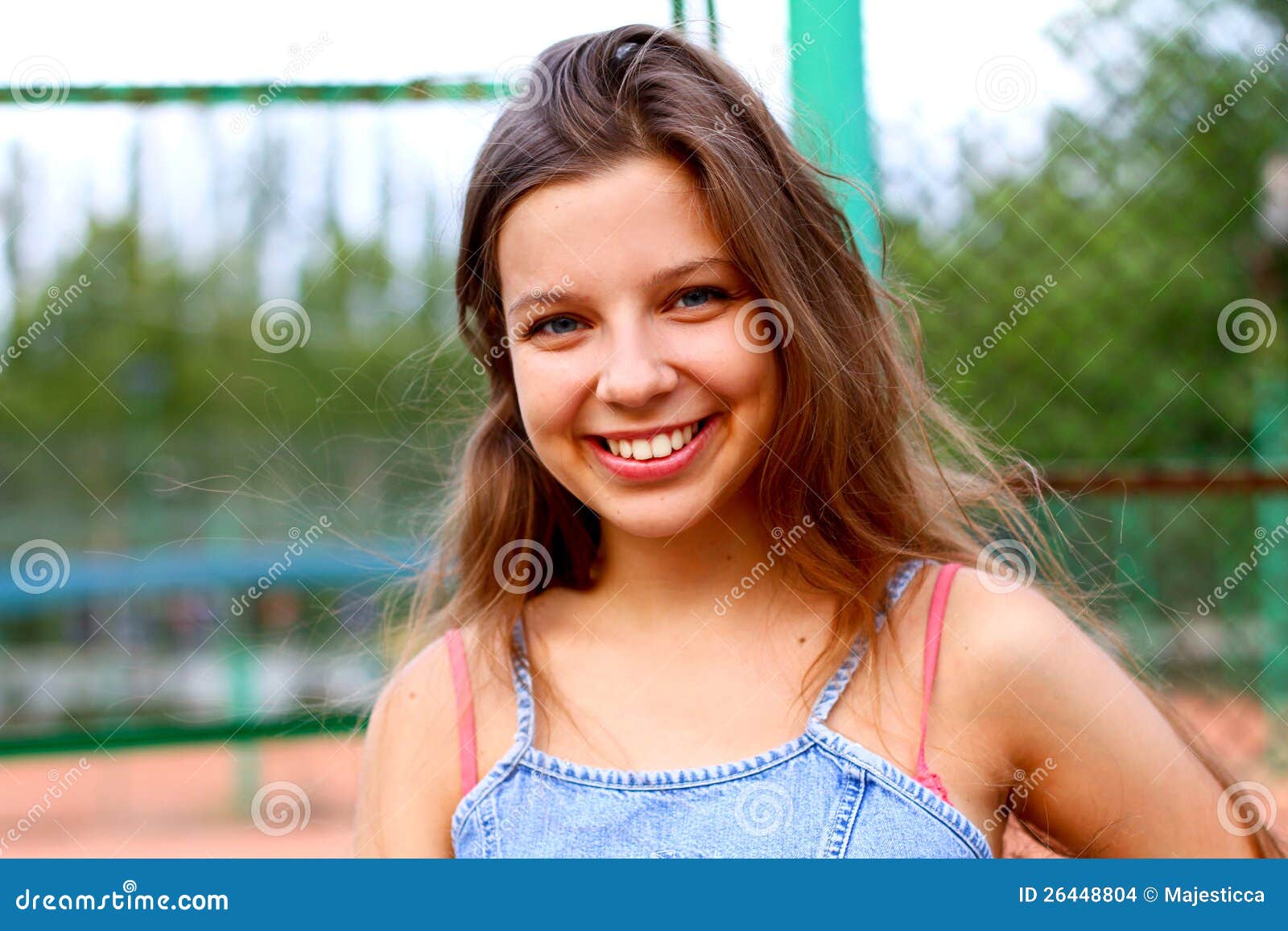 Smiling teenager stock photo. Image of dress, lady, modern - 26448804
