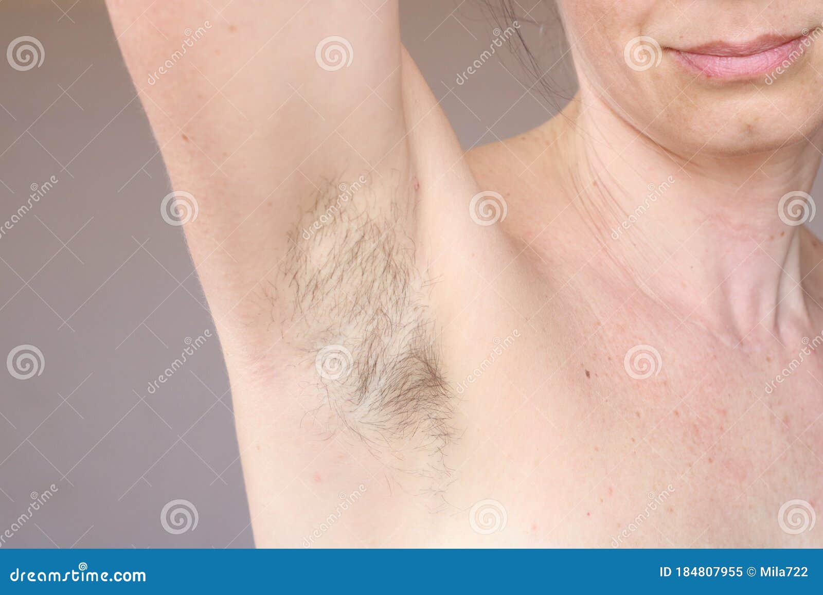 Smiling Woman Looking at Her Hairy Unshaven Armpit. Body Positive and  Feminism Concept, Need To Shave or Depilation Stock Image - Image of  conceptual, looking: 184807955