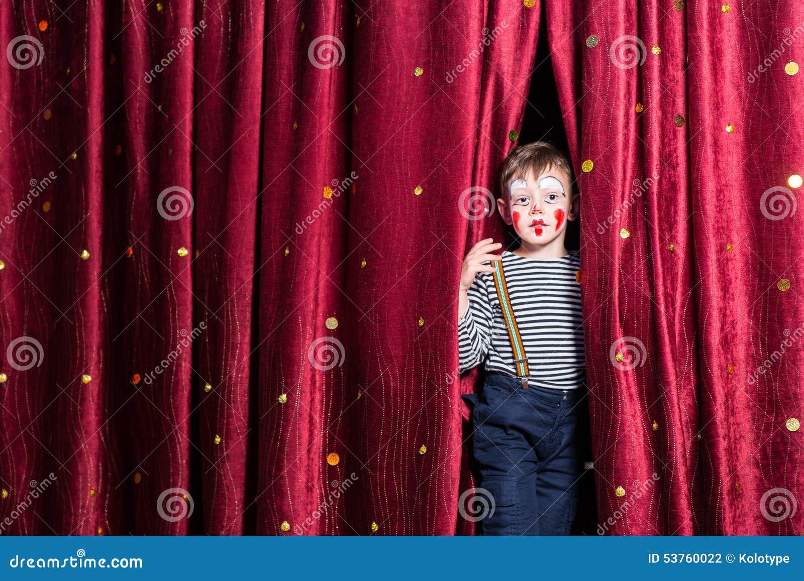 Smiling Young Boy Impatient for His Performance Stock Photo - Image of ...