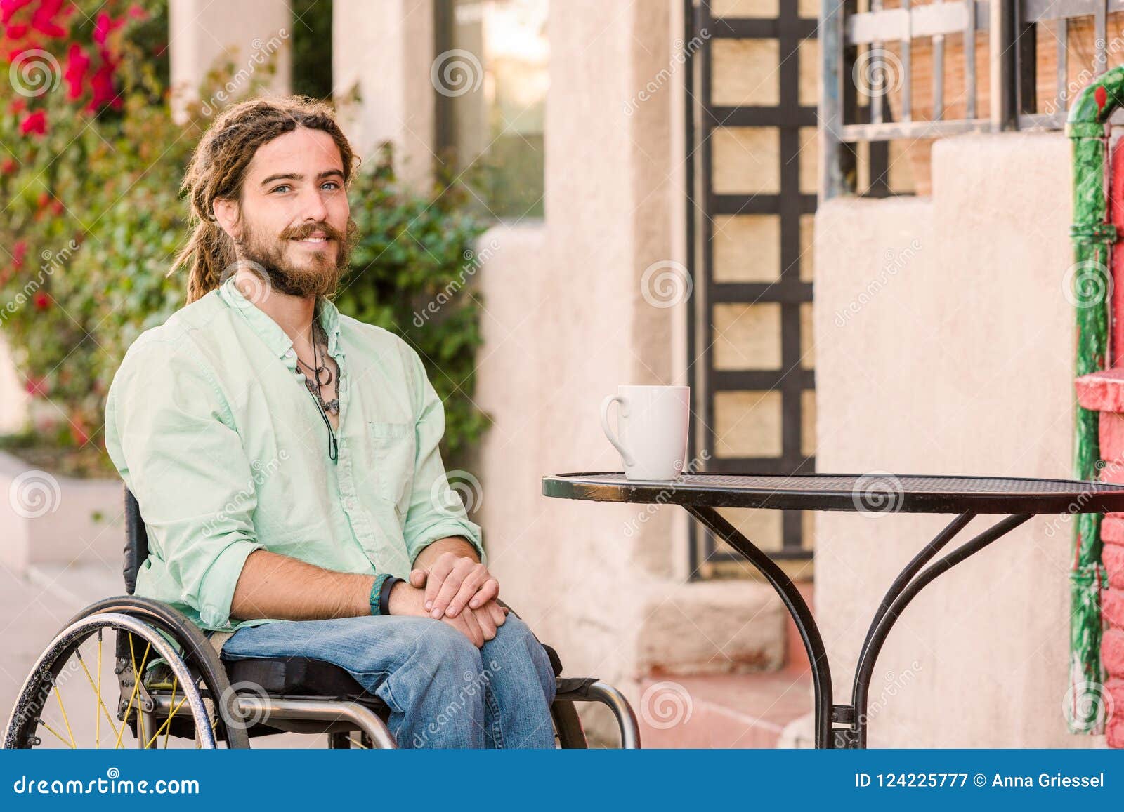 Handsome Young Man In A Wheelchair Stock Image Image Of Handsome