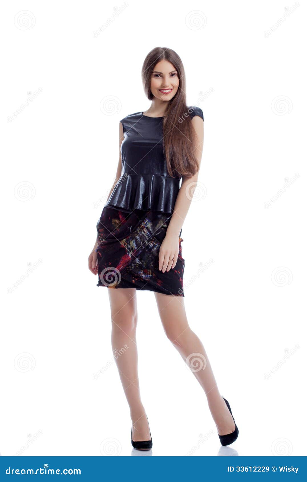 Smiling Young Woman Posing in Trendy Clothes Stock Image - Image of ...