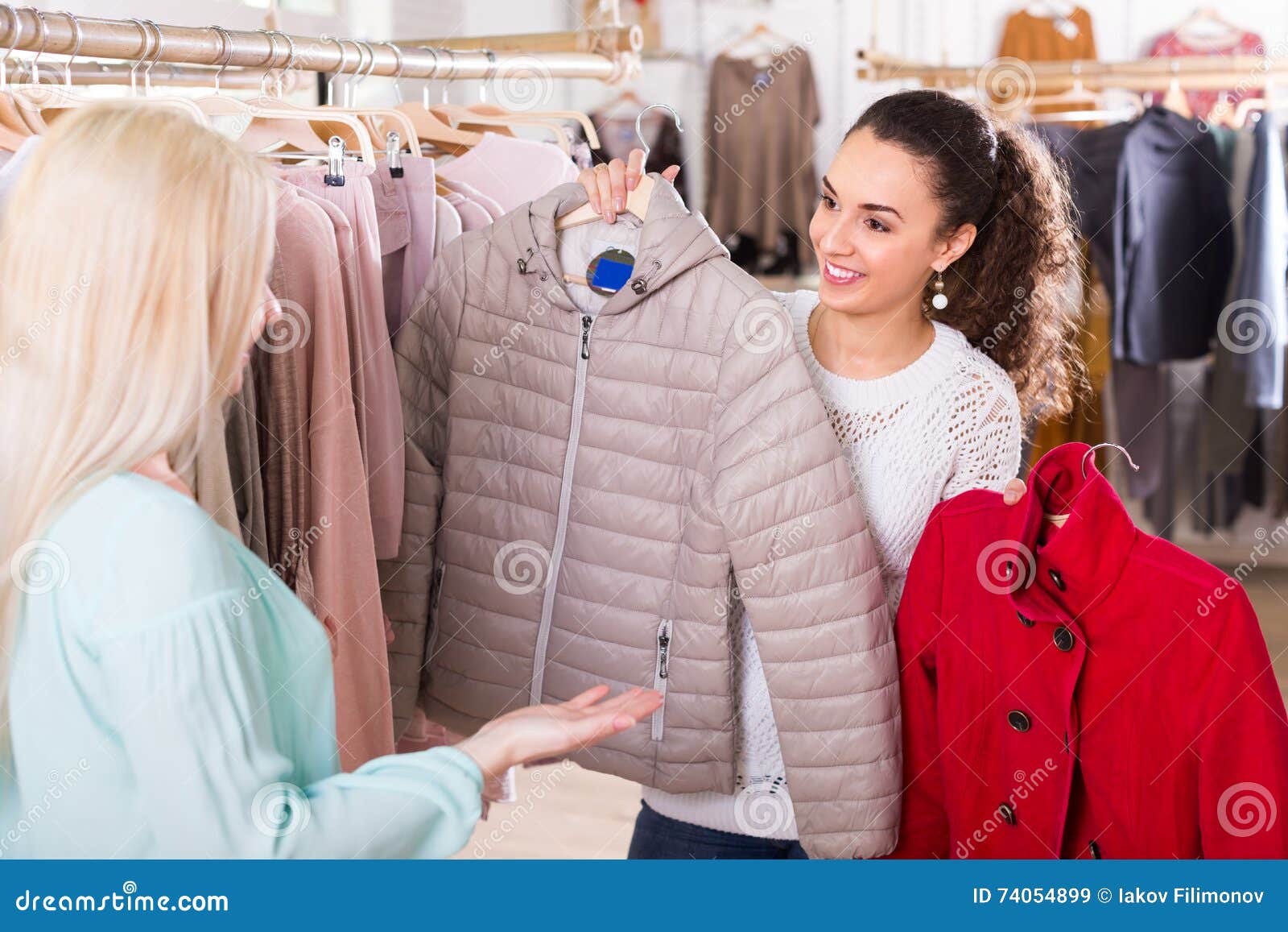 Smiling Young Women Shopping Stock Image - Image of people, person ...