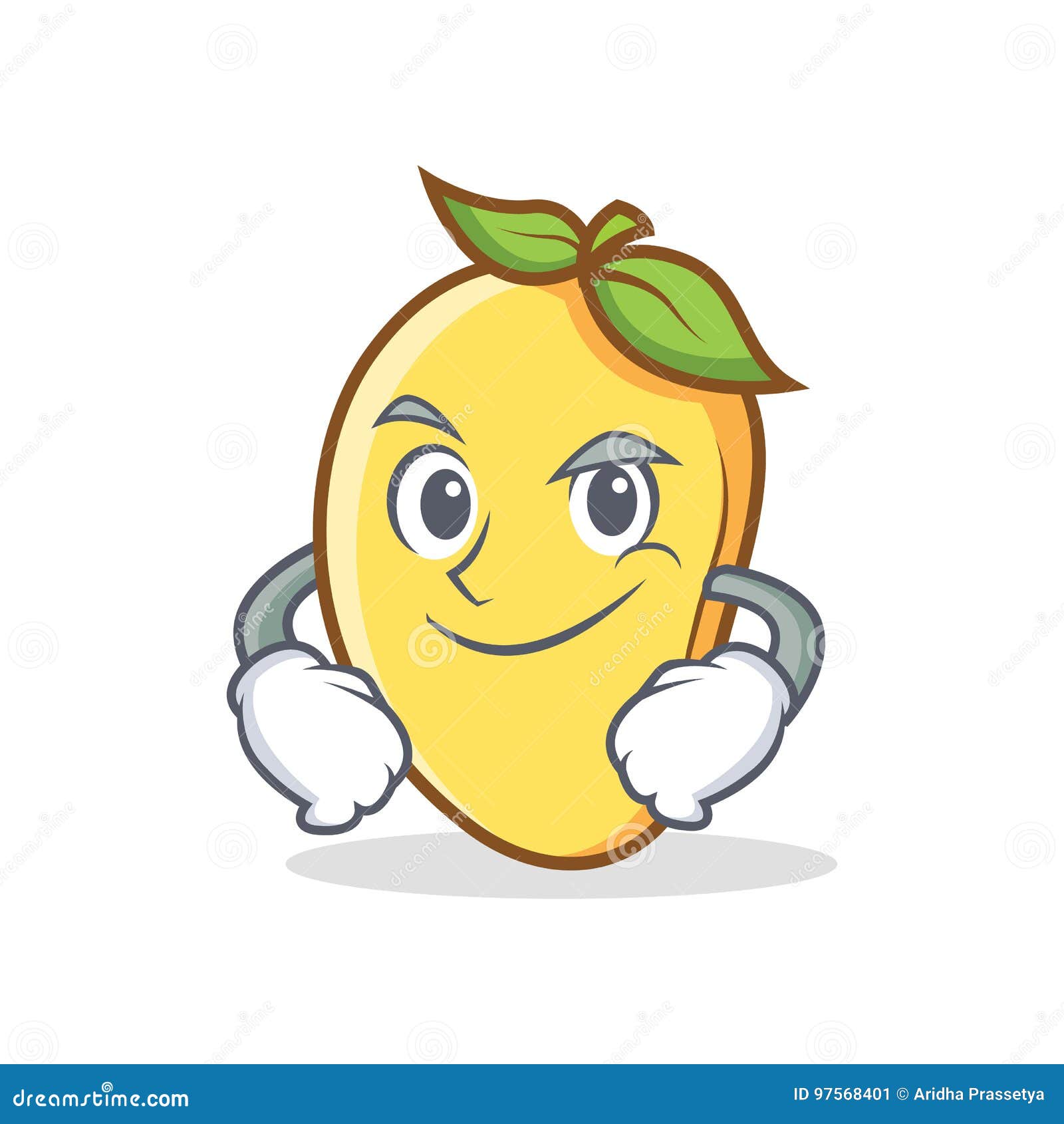 Smirking Mango Character Cartoon Mascot Stock Vector - Illustration of ...