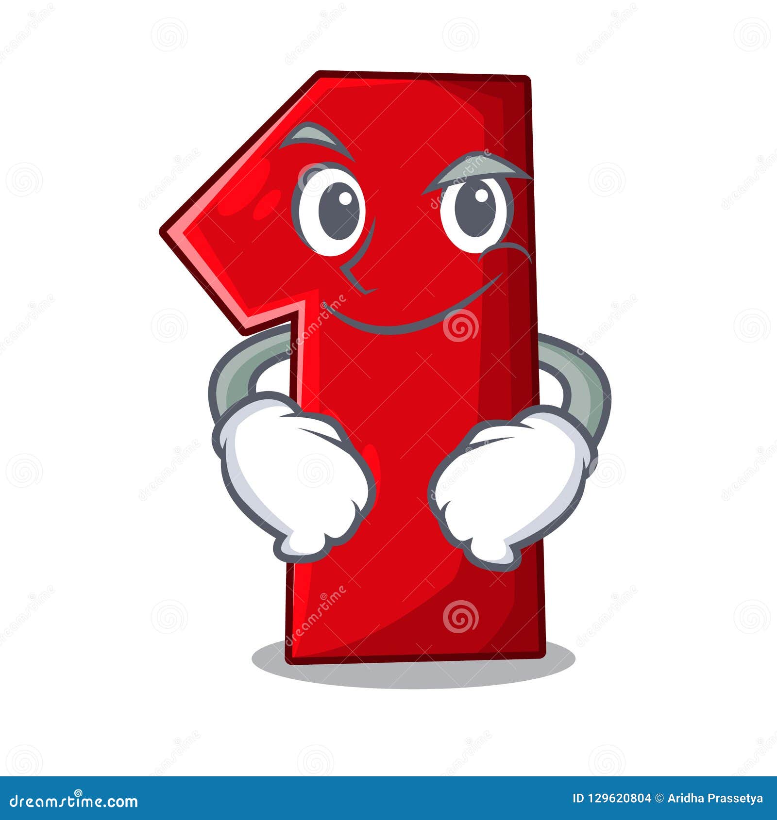 Download Smirking Number One Index Finger On Cartoon Stock Vector ...