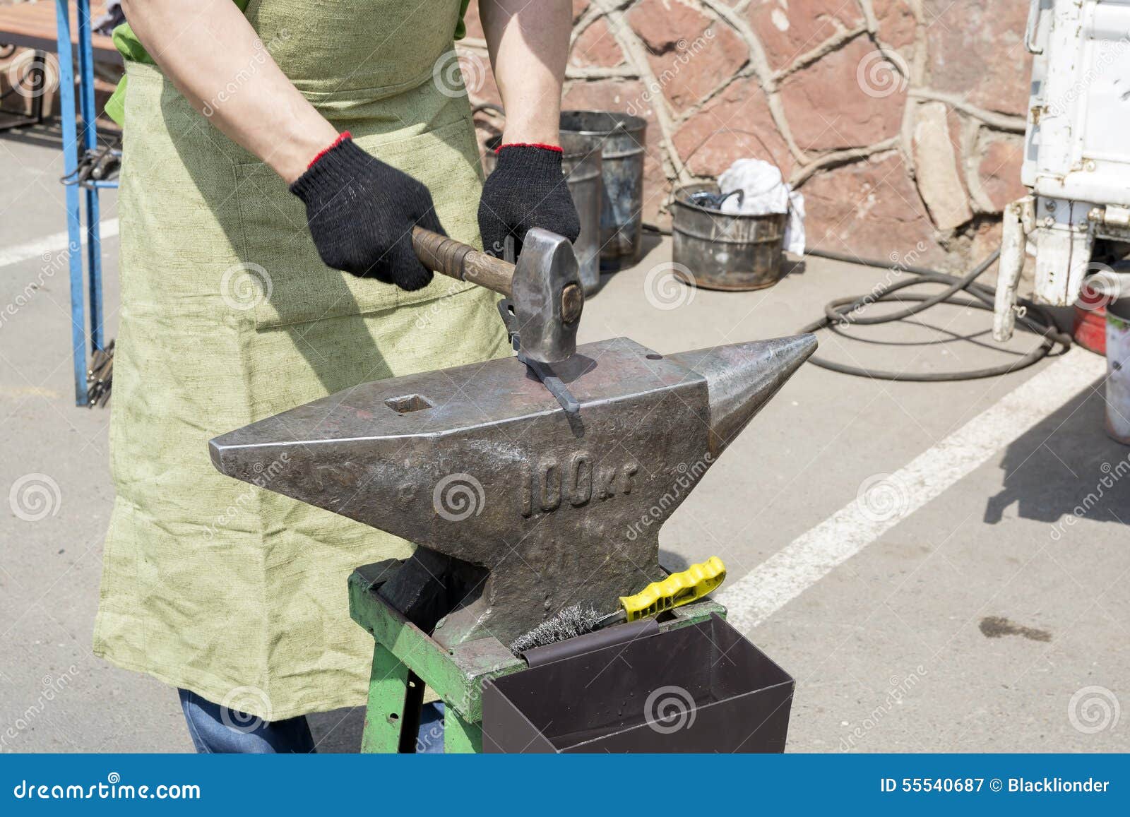 Smith a Hammer Processes Preparation Stock Image Image of incus