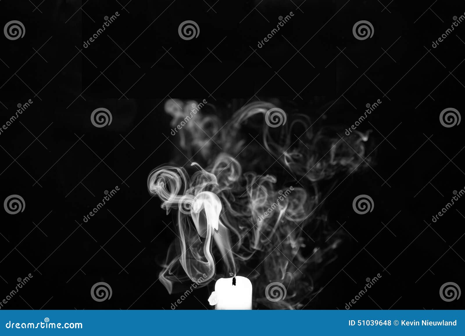 Smoke from a Candle during Nighttime. Stock Photo Image of flames
