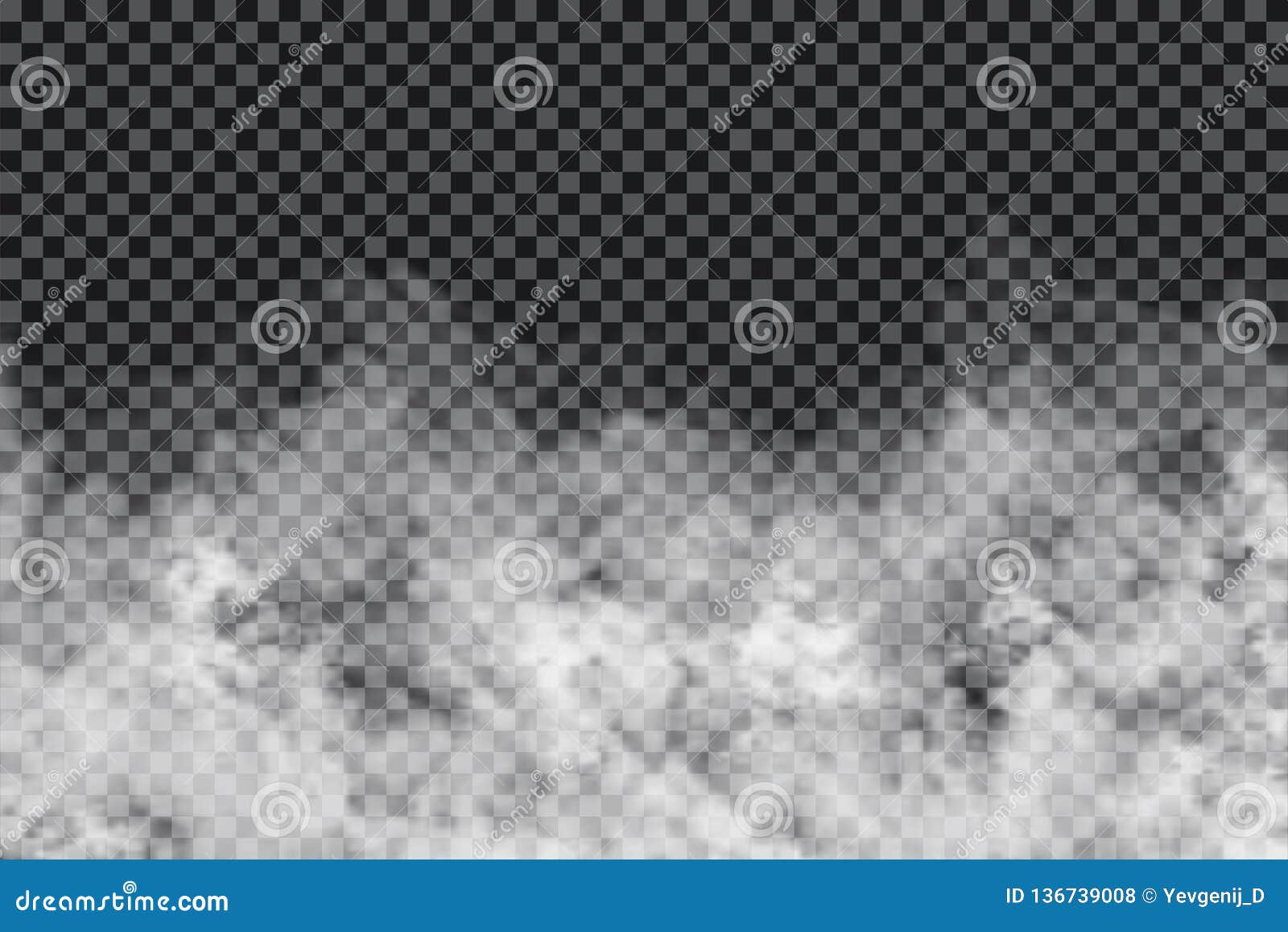 smoke clouds on transparent background. realistic fog or mist texture  on background. transparent smoke effect