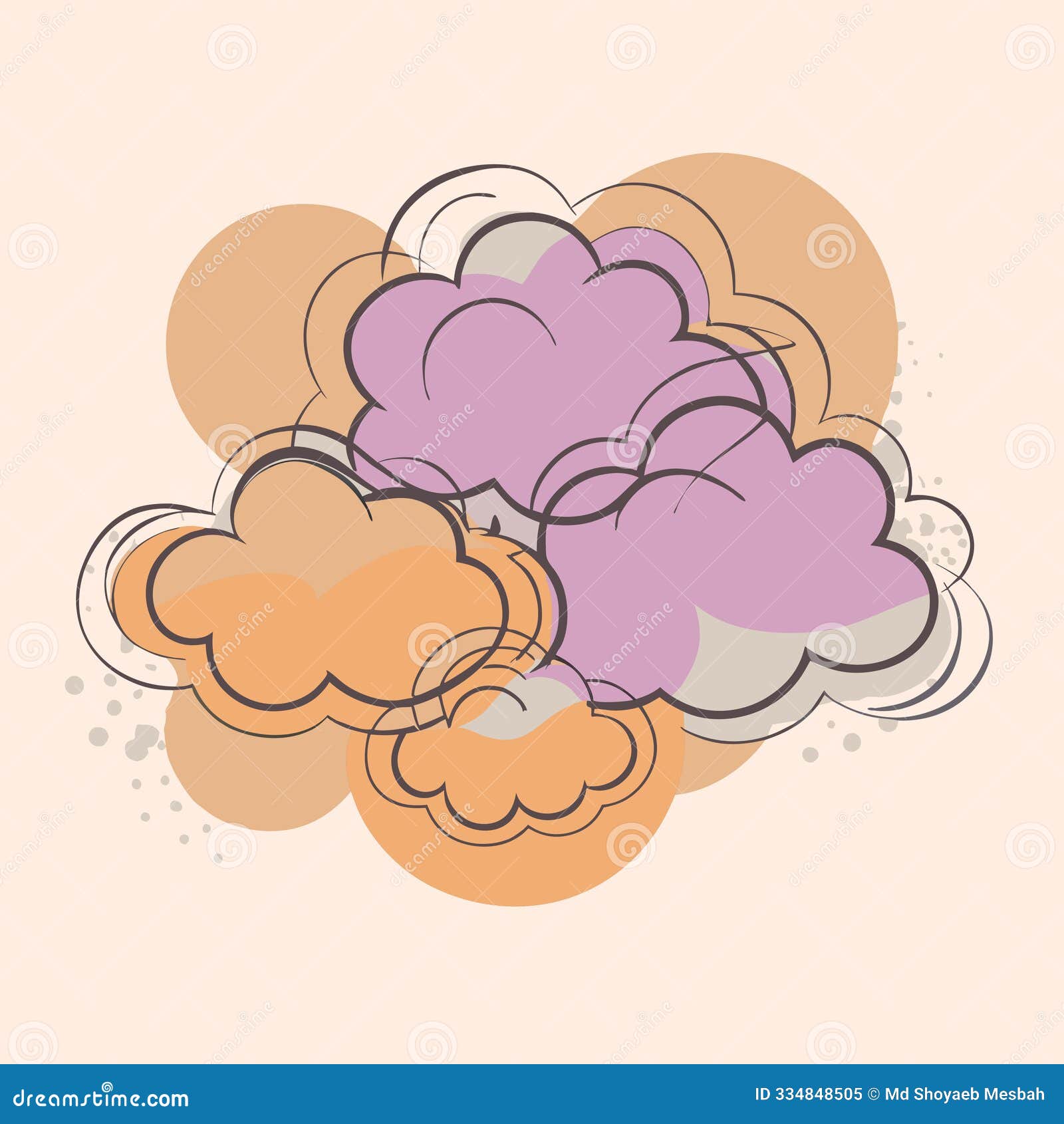 smoke clouds on transparent background realistic