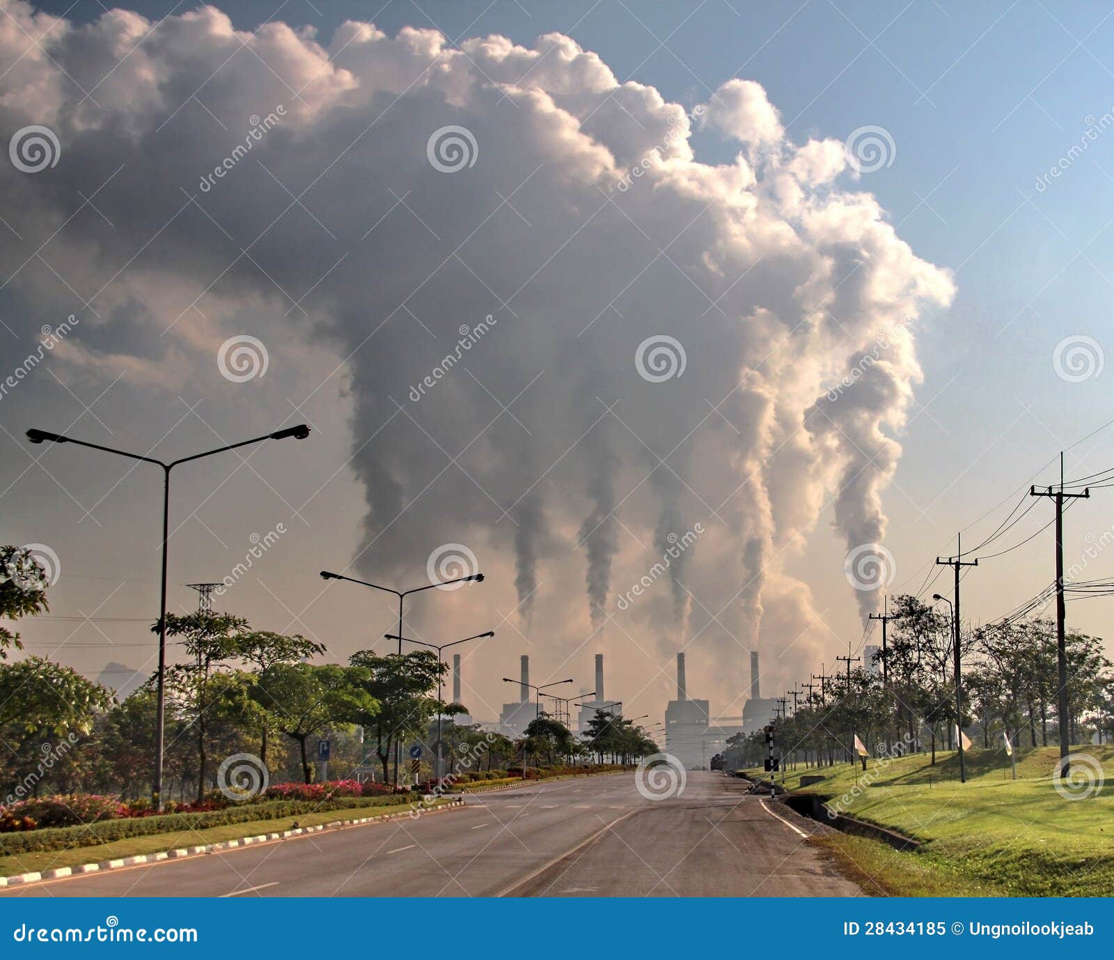 Smoke from Coal Power Plant Stock Image Image of fumes, dust 28434185