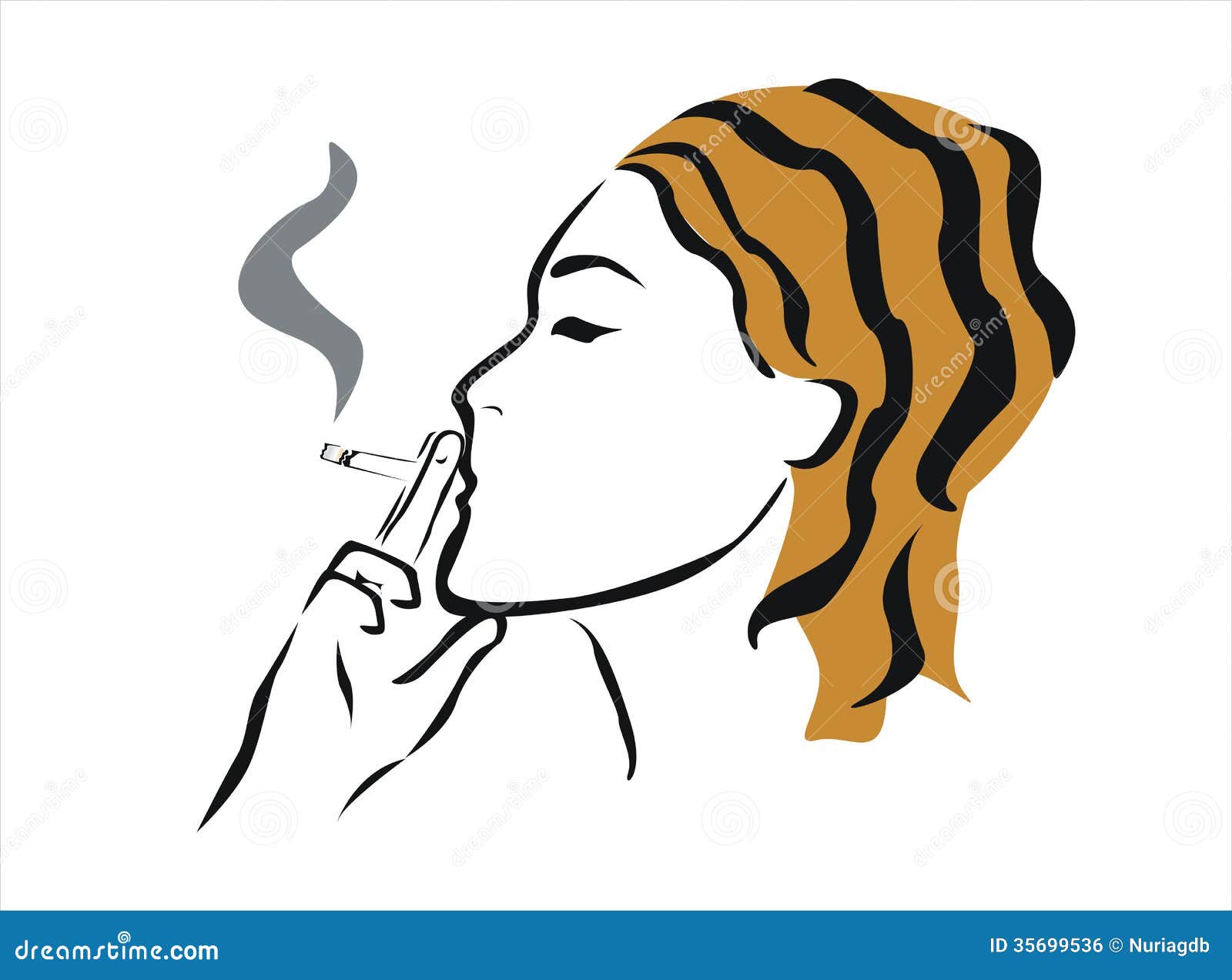 Smoke stock vector. Illustration of face, isolated, paper - 35699536