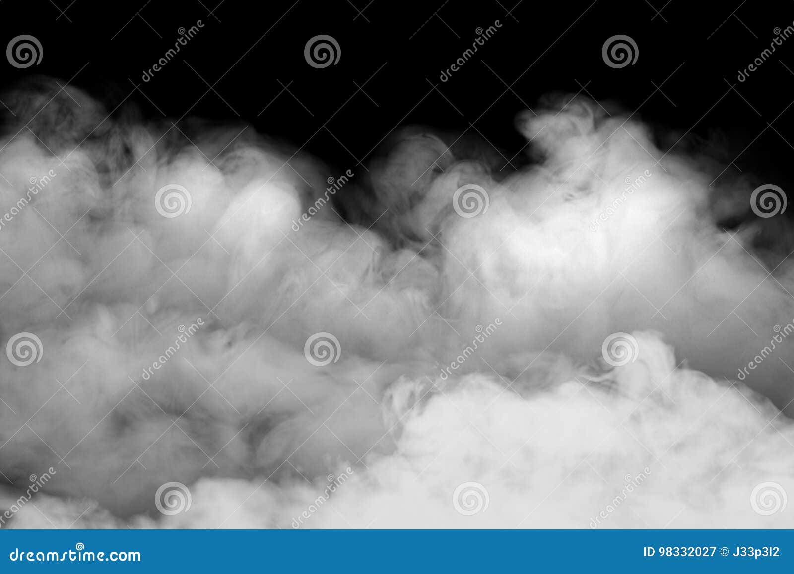 smoke fragments  on a black color background
