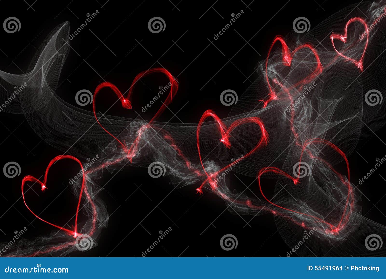 Smoke heart stock illustration. Illustration of colored 55491964