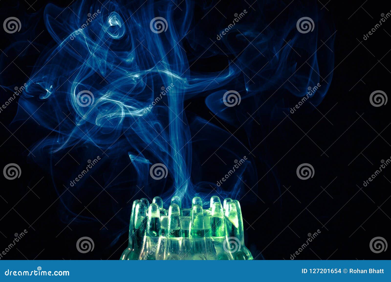 smoke patterns made by an incense