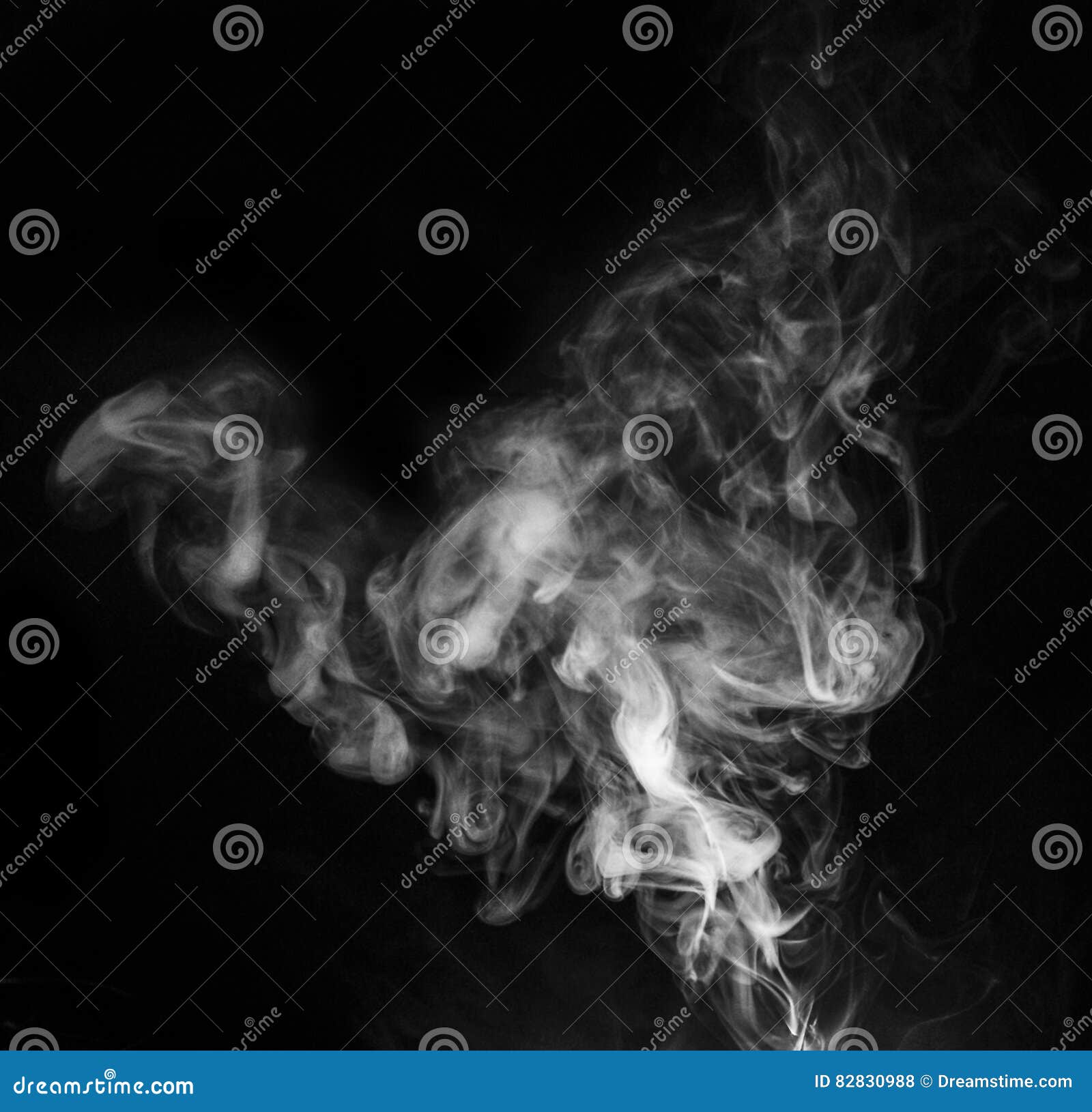 Smoke Steam on Black Background Stock Photo Image of flowing