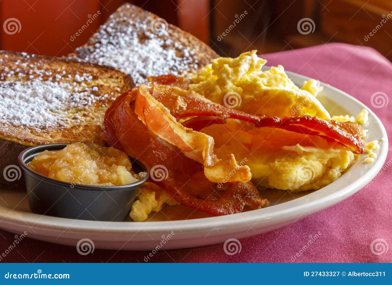 Smoked bacon and eggs stock image. Image of food, carbohydrates 27433327