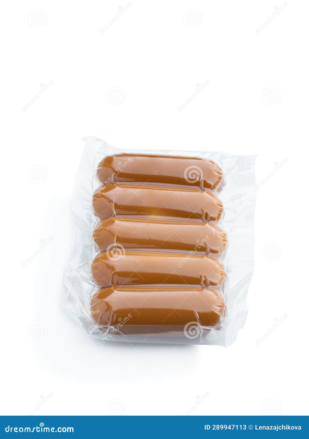Smoked Cheese Sticks in Vacuum Pack Isolated on White Stock Image