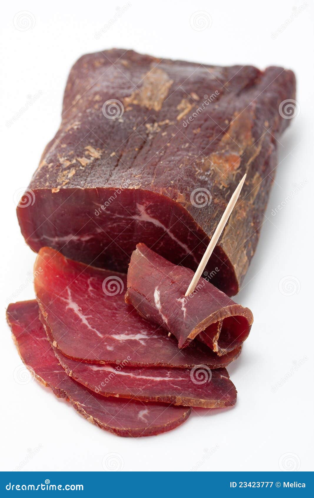 Smoked Dried Beef stock image. Image of gourmet, closeup 23423777