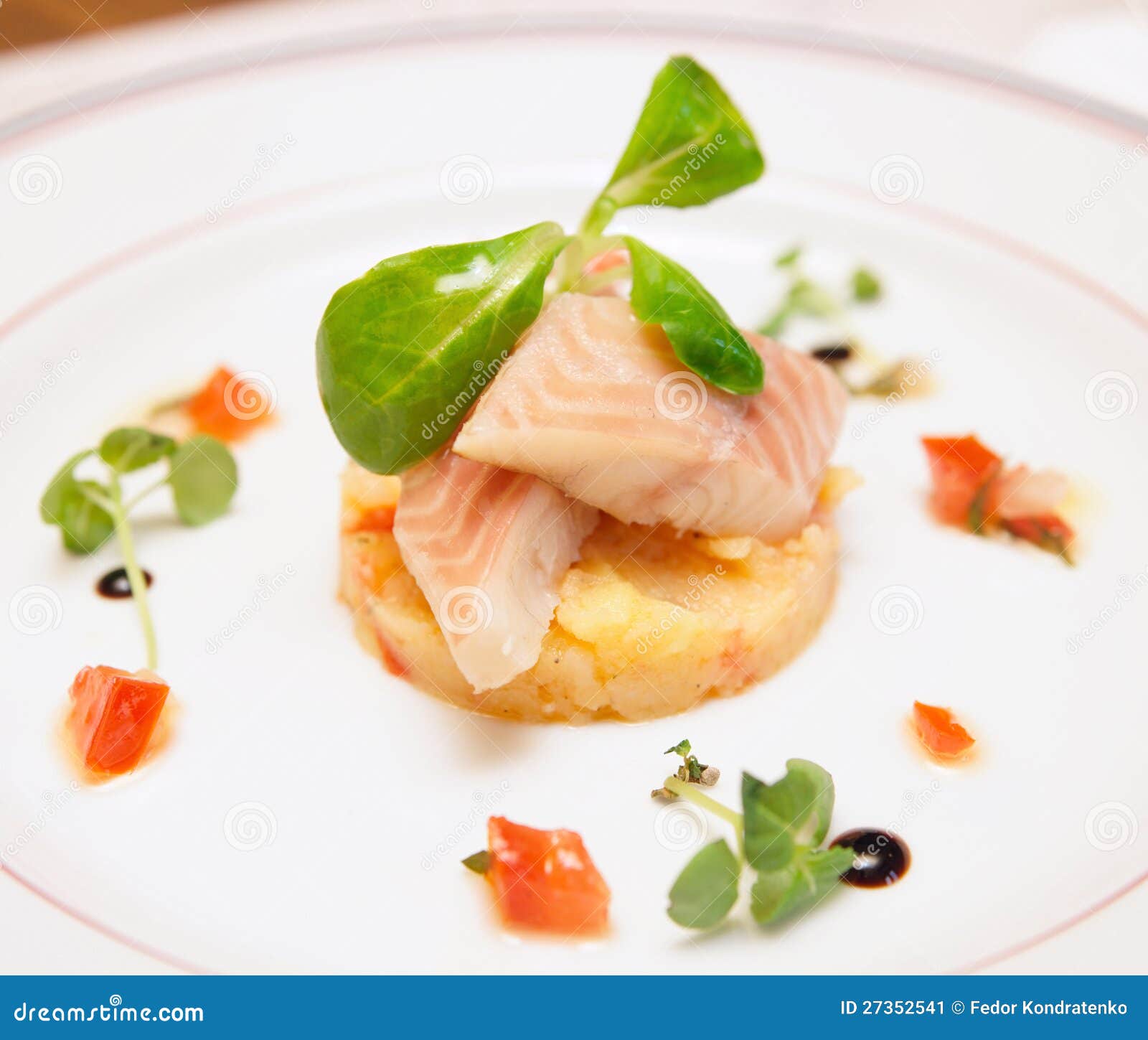 Smoked eel dish on plate stock image. Image of dinner 27352541