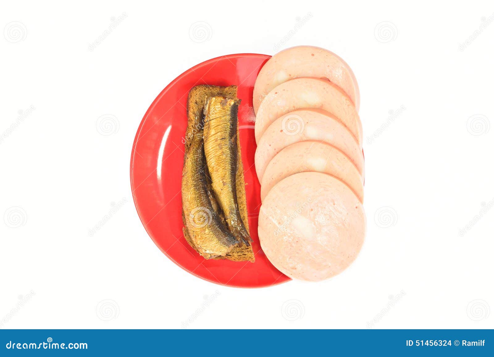 Smoked Fish Sprat and Sausage on a Plate Stock Photo Image of cheese