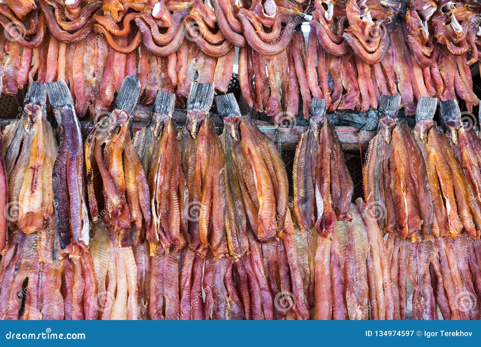 Smoked Fish at Street Market Stock Image Image of filleted, tasty