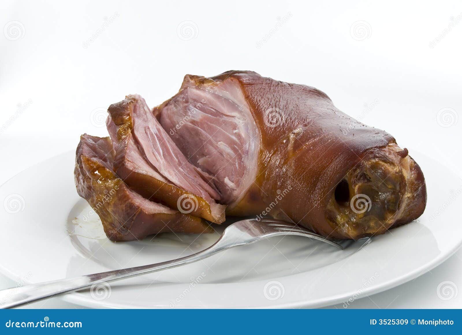 Smoked hamknuckle stock image. Image of knuckle, slice 3525309