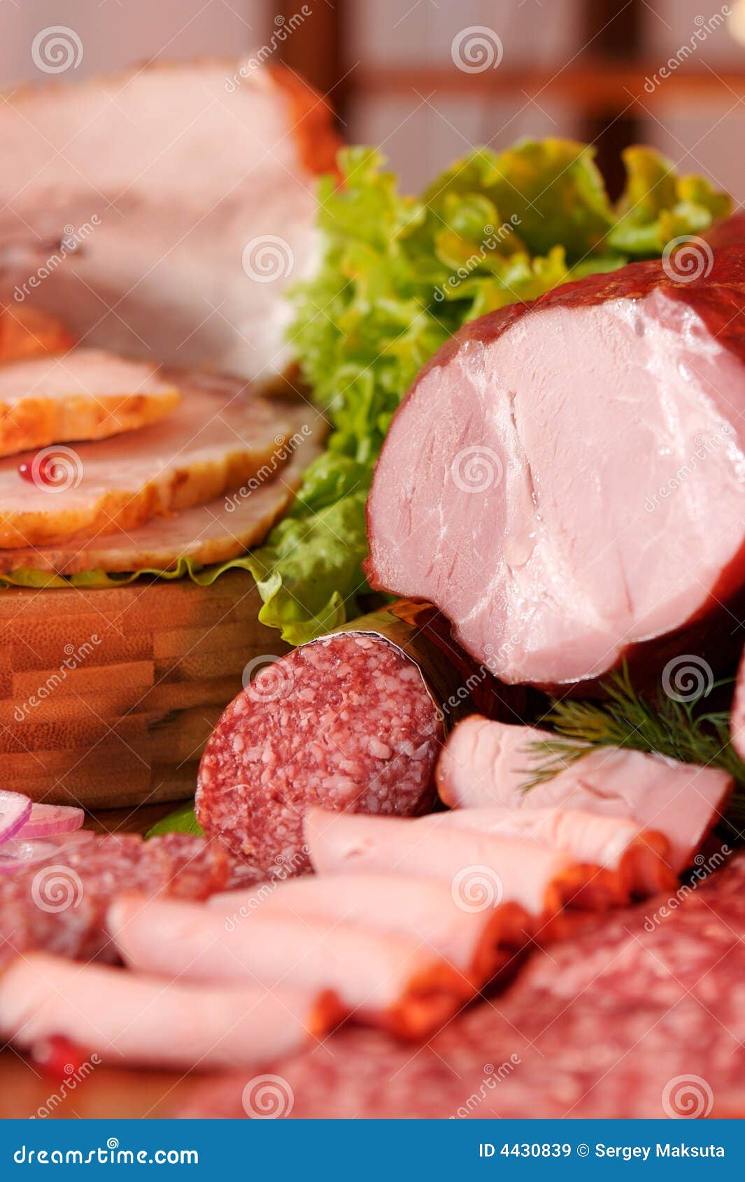 Smoked meat and sausage stock image. Image of gourmet 4430839