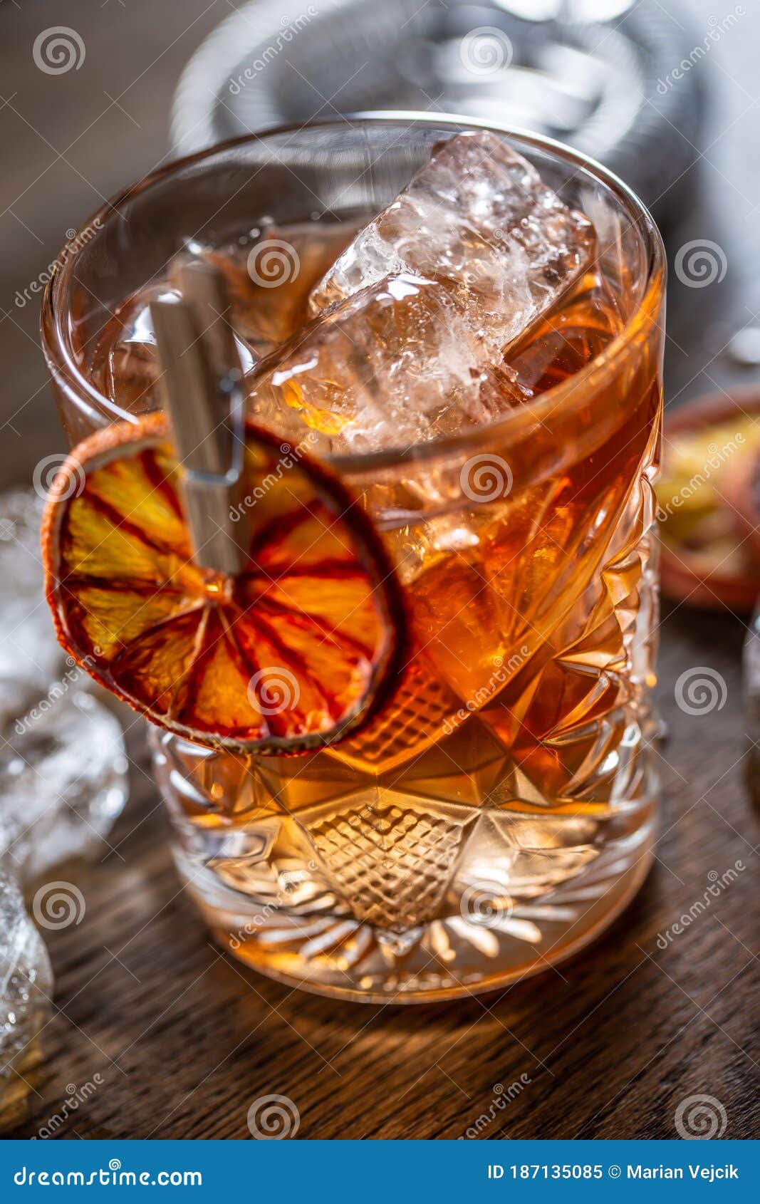 Smoked Old-Fashioned Ice Cubes