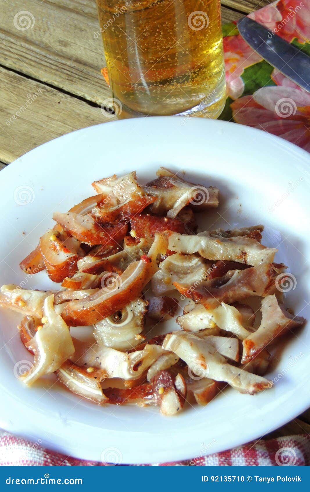 Smoked pig ears. Beer stock photo. Image of boiling, cuisine 92135710