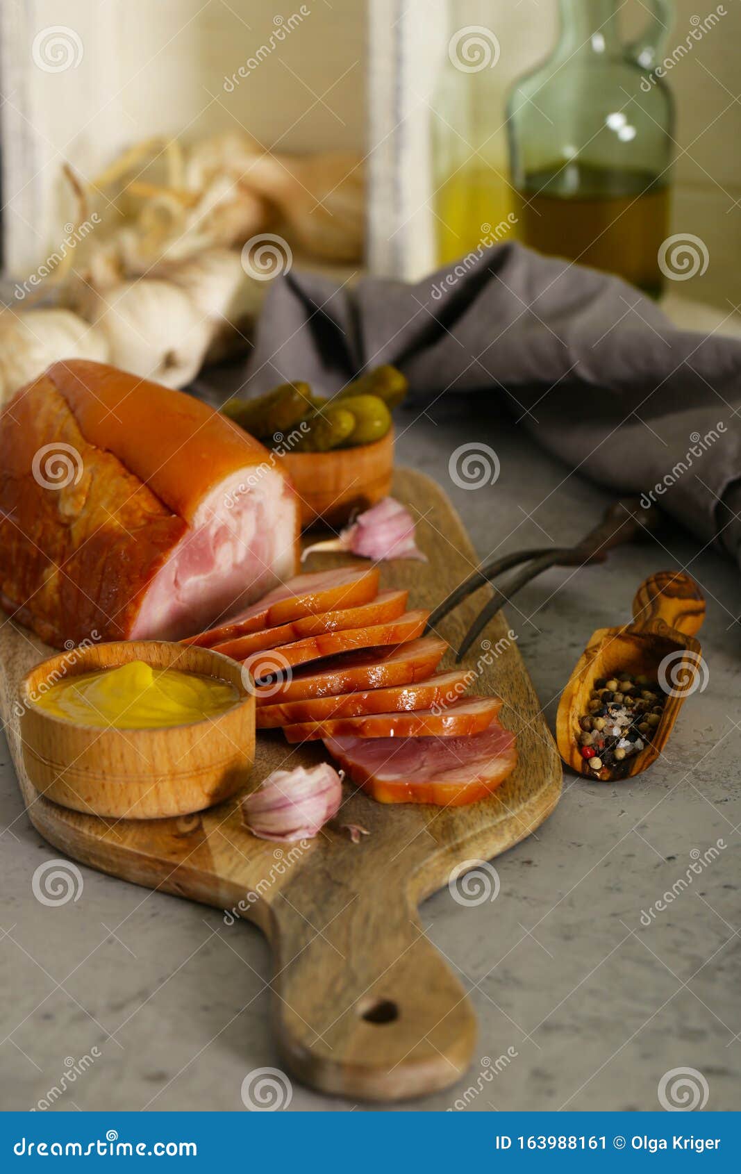 Smoked pork knuckle meat stock image. Image of bone 163988161