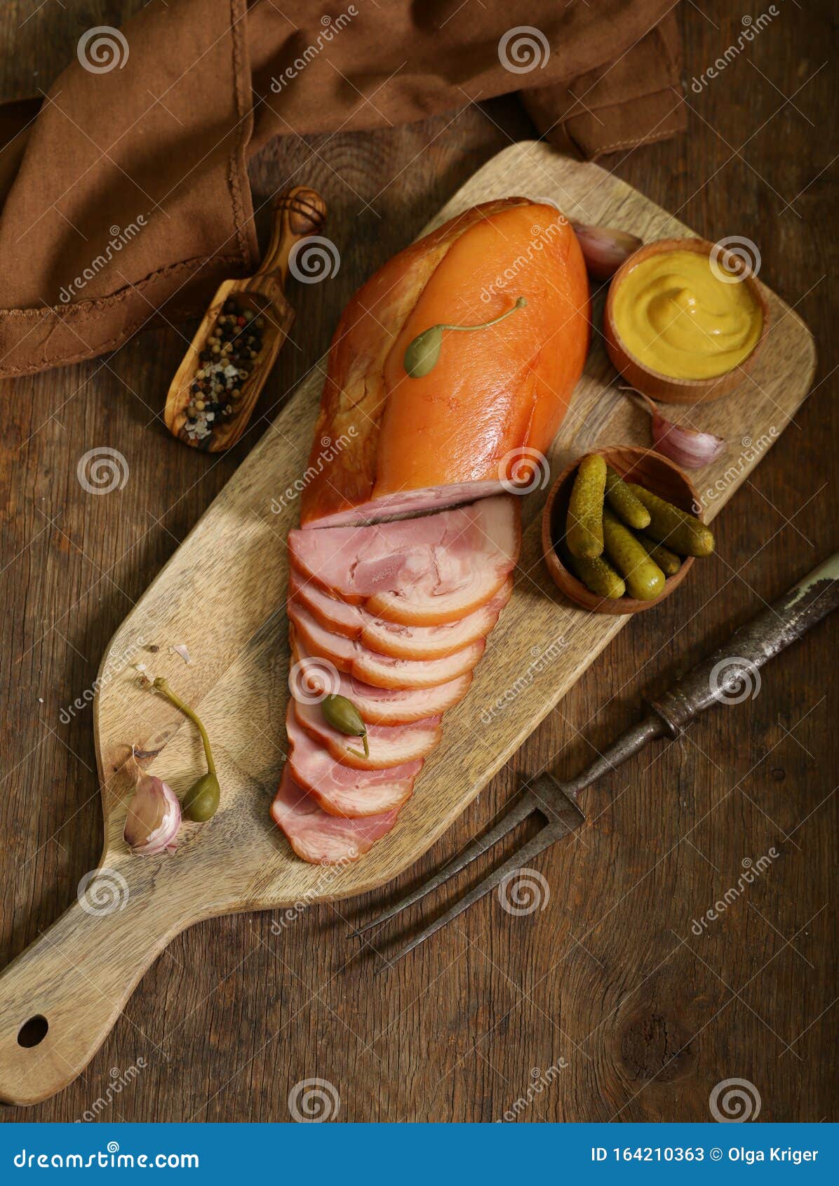 Smoked pork knuckle meat stock image. Image of knuckle 164210363