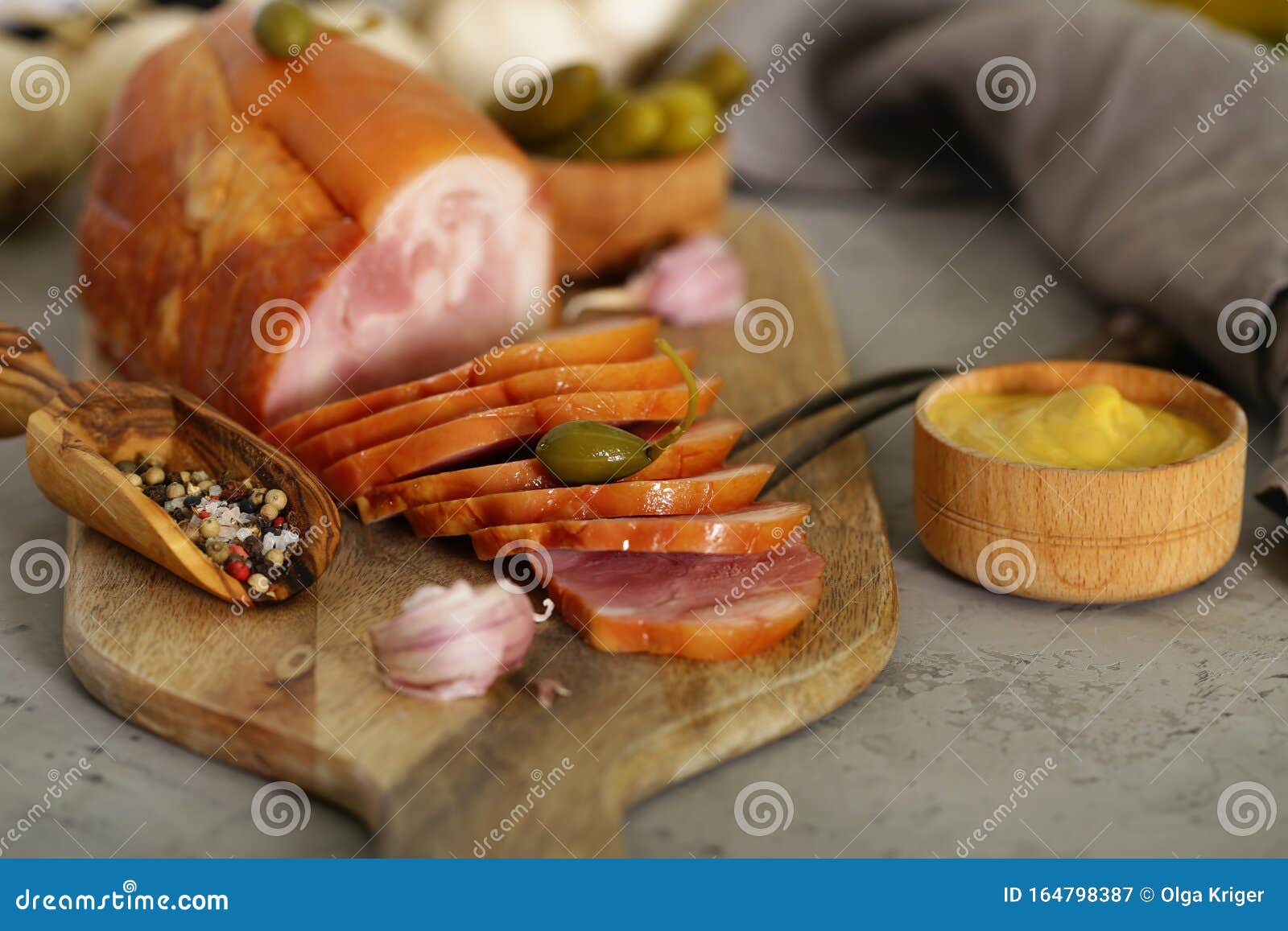 Smoked pork knuckle meat stock image. Image of meal 164798387