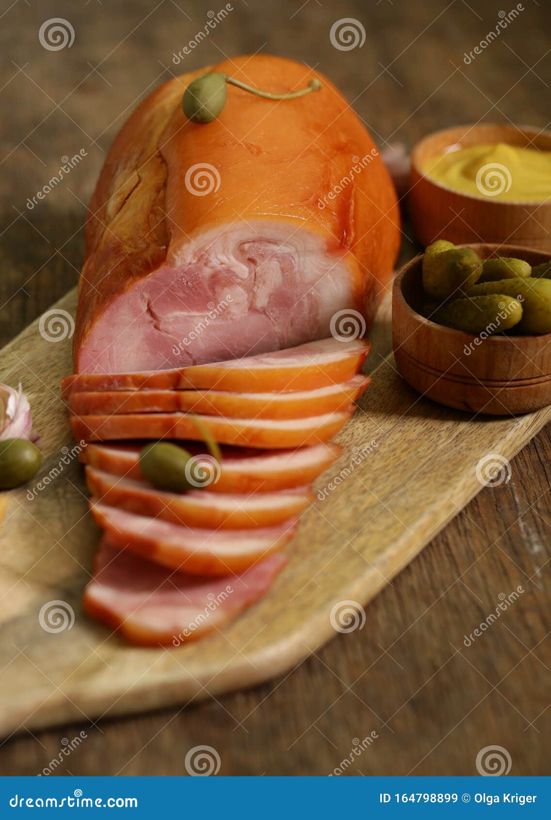 Smoked pork knuckle meat stock image. Image of traditional 164798899