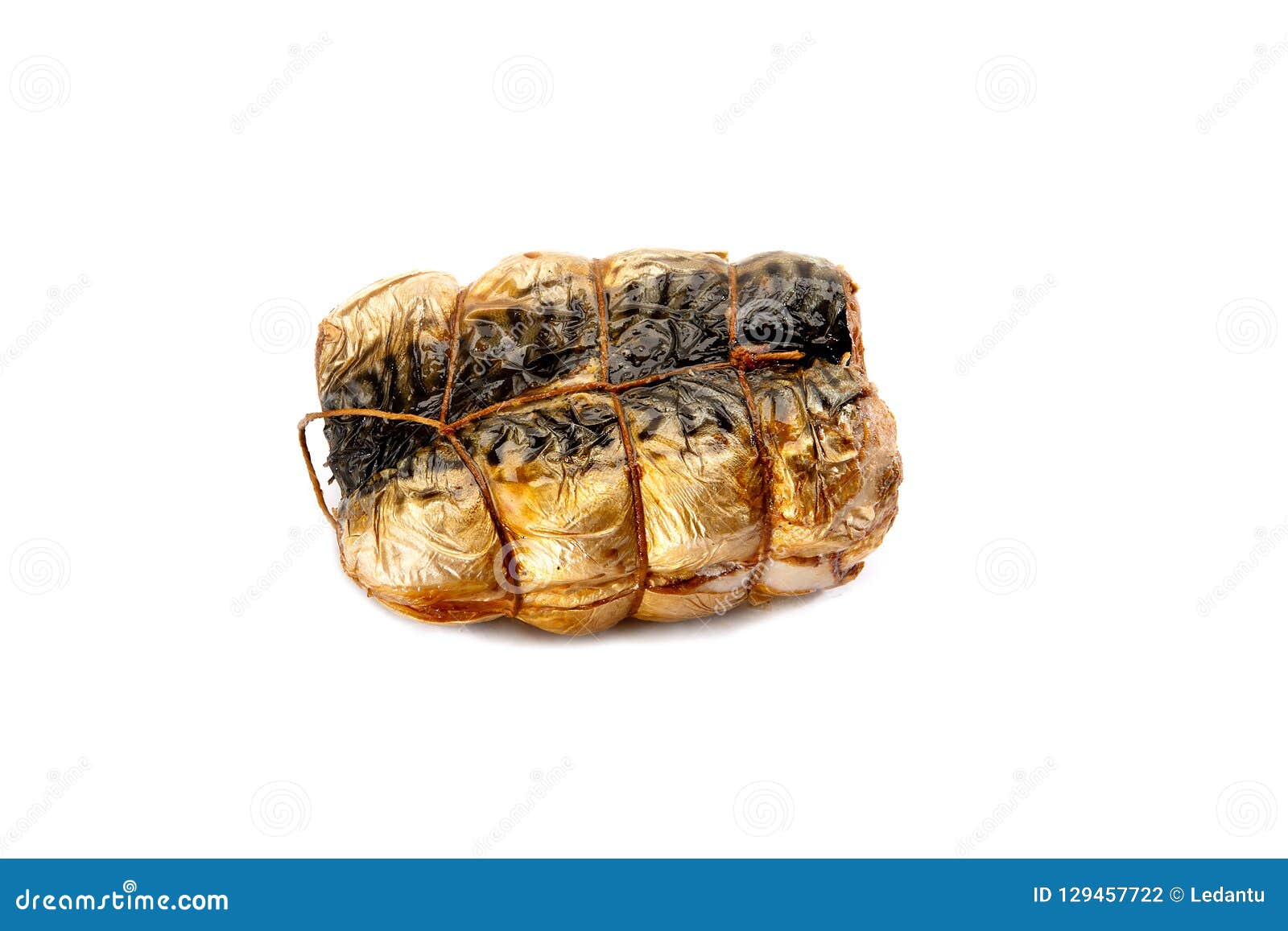 Smoked Salted Fish Sticks Isolated on White. Stock Photo Image of meat, meal 129457722