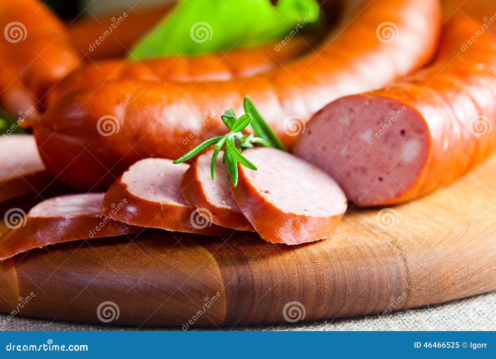 Smoked sausage stock image. Image of healthy, gourmet 46466525