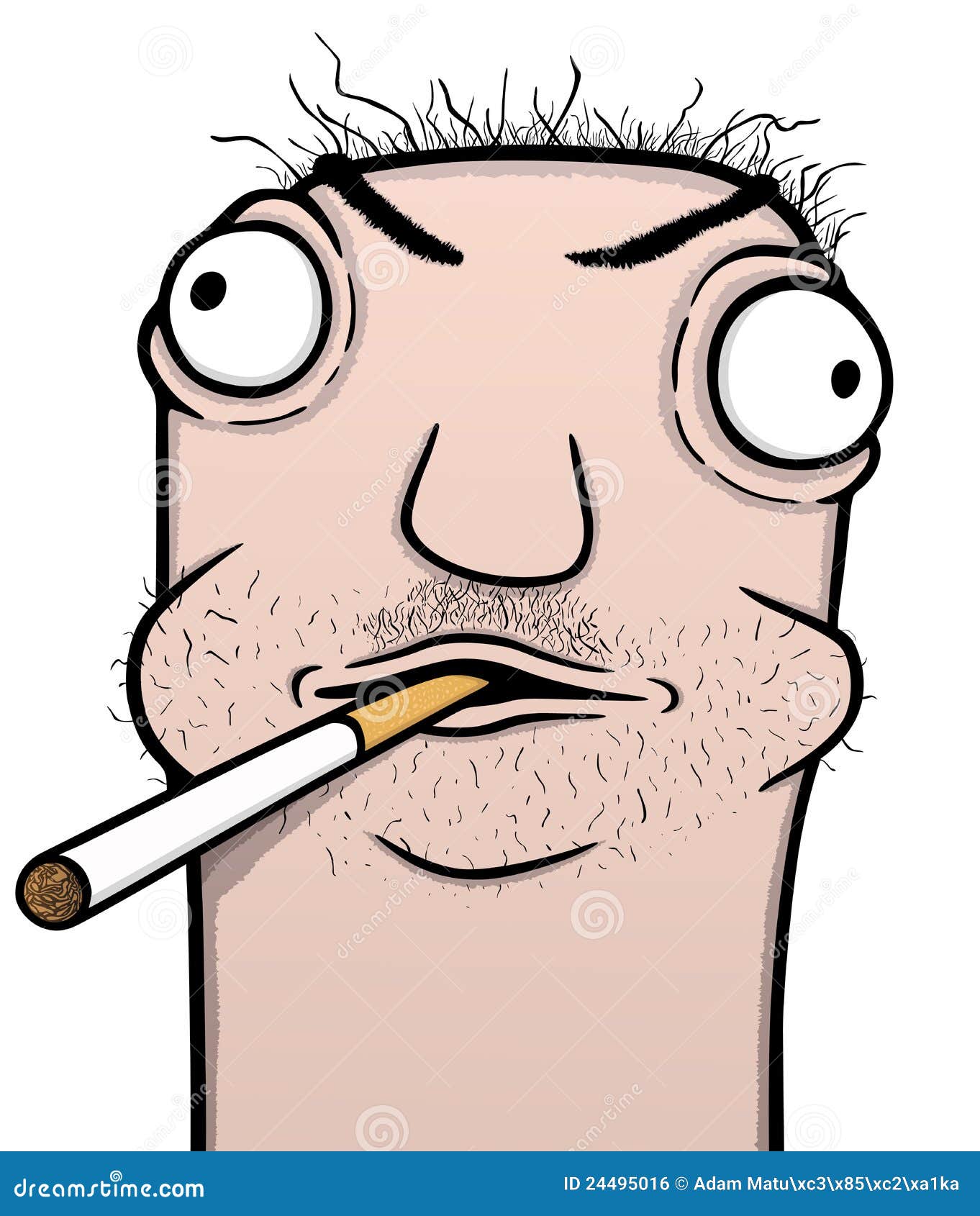 Smoker Cartoon Royalty Free Stock Image - Image: 24495016