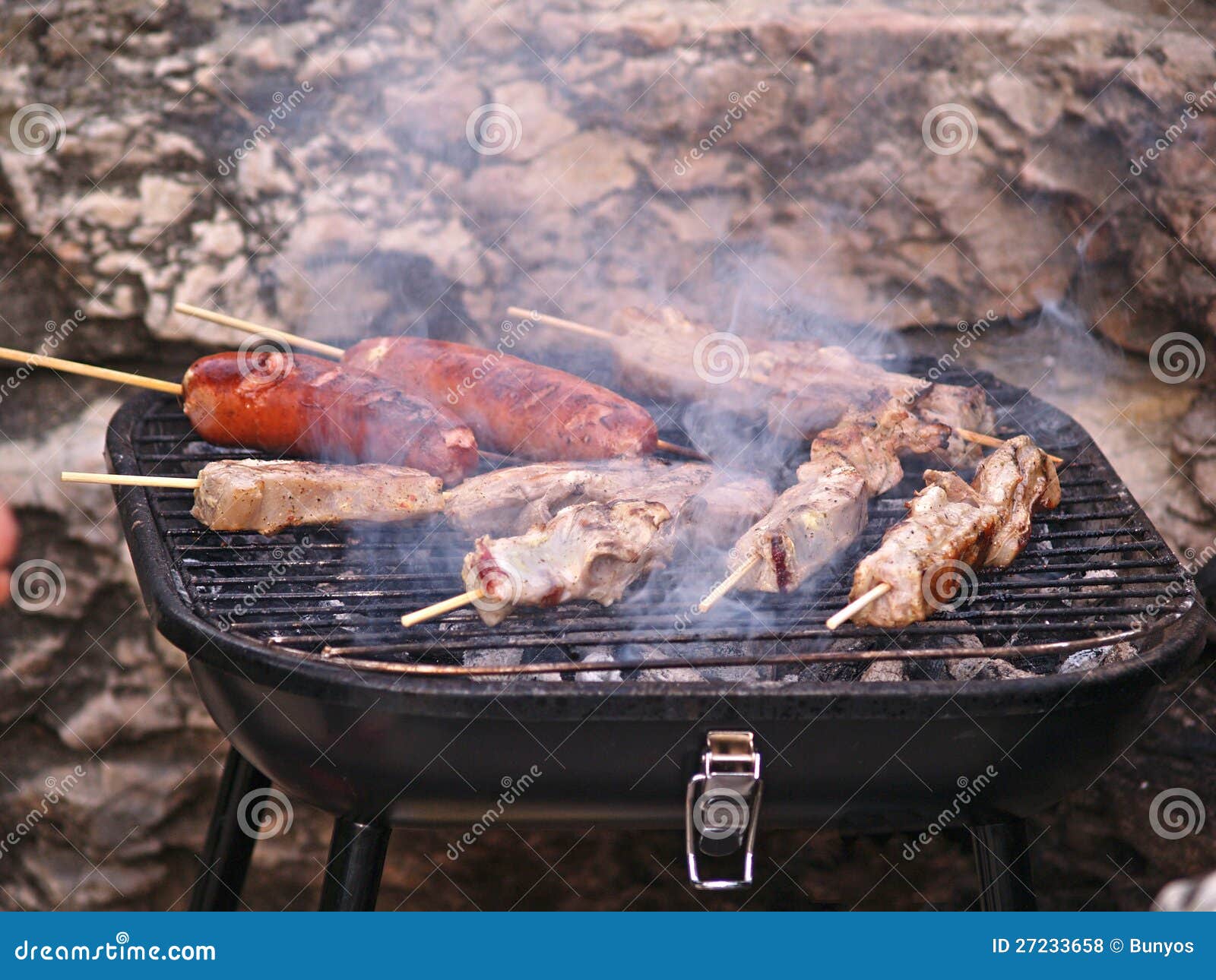 Smokin BBQ stock photo. Image of outdoors, party, grate 27233658