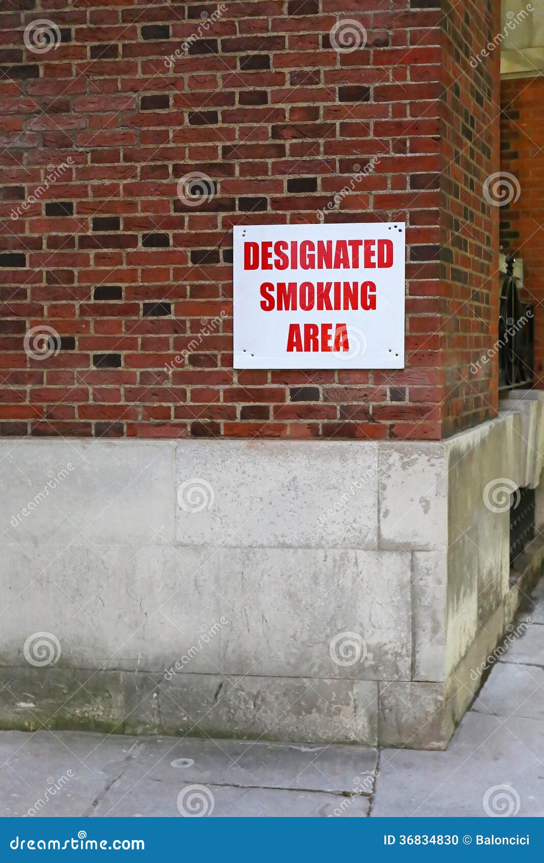Smoking area stock photo. Image of building, area, designated 36834830