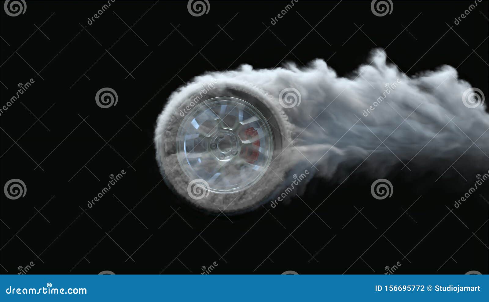 Smoking car wheel stock illustration. Illustration of render 156695772