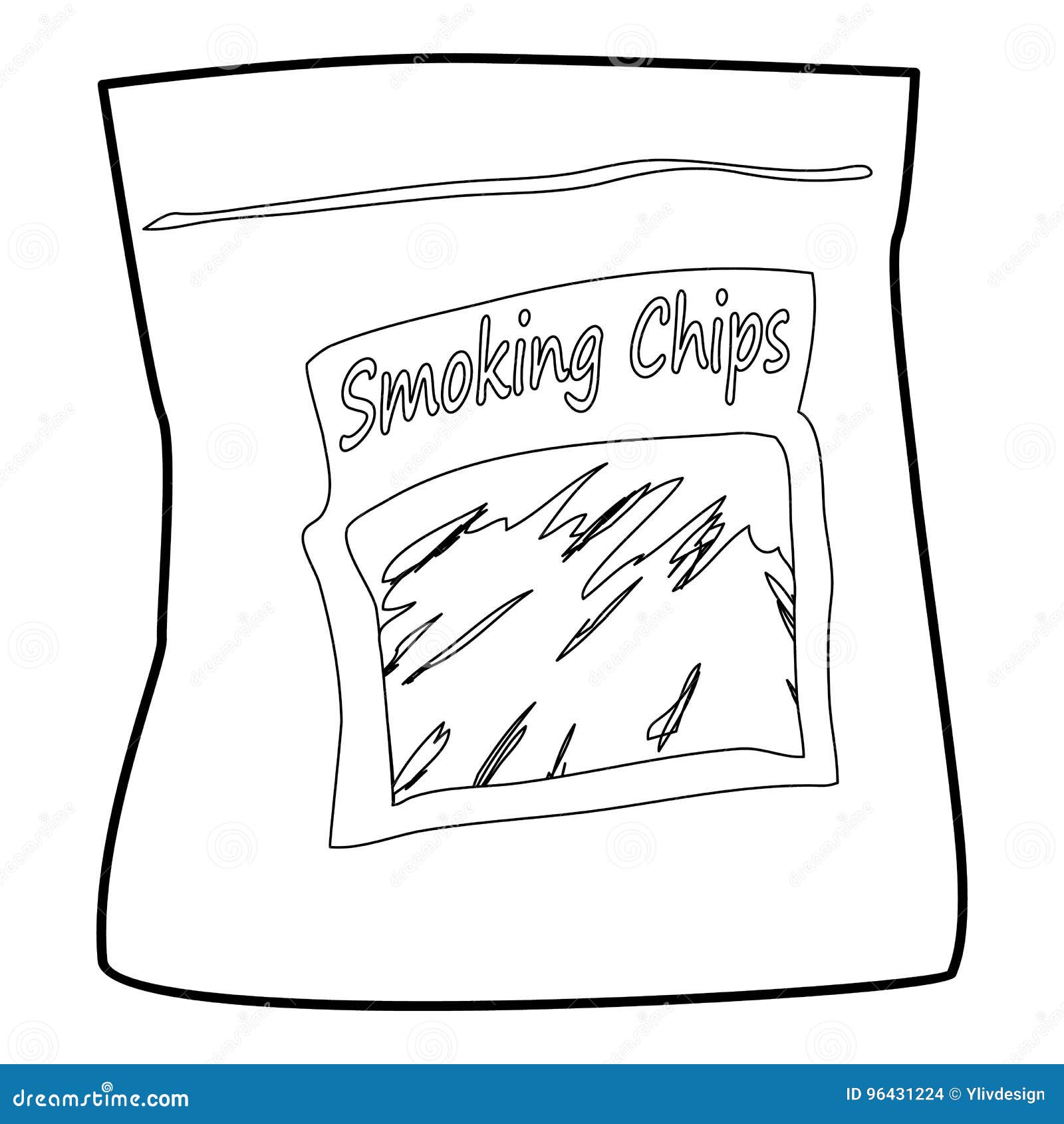 Smoking chips icon outline stock vector. Illustration of grilling ...