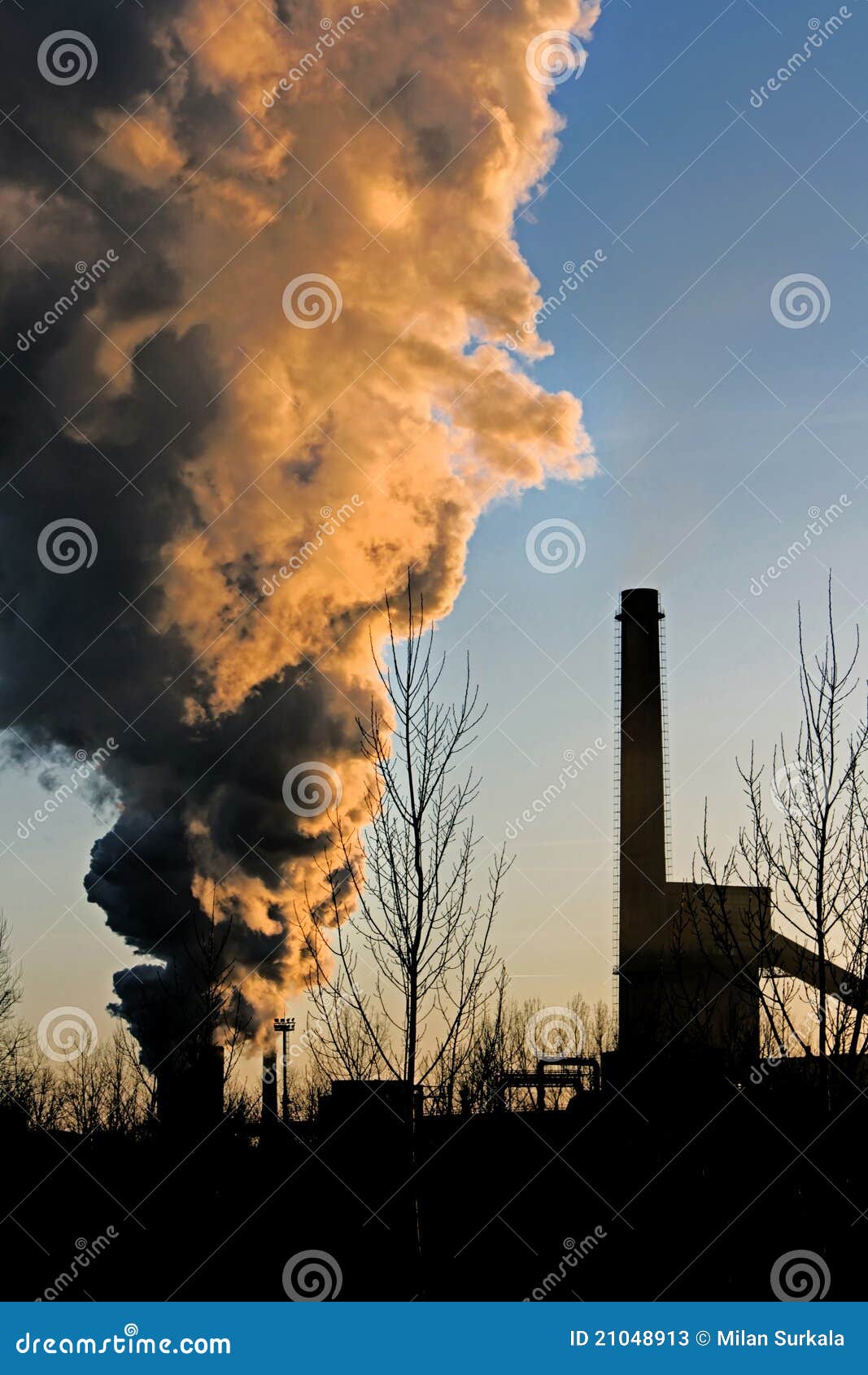 Smoking factory stock image. Image of steel, poisonous 21048913