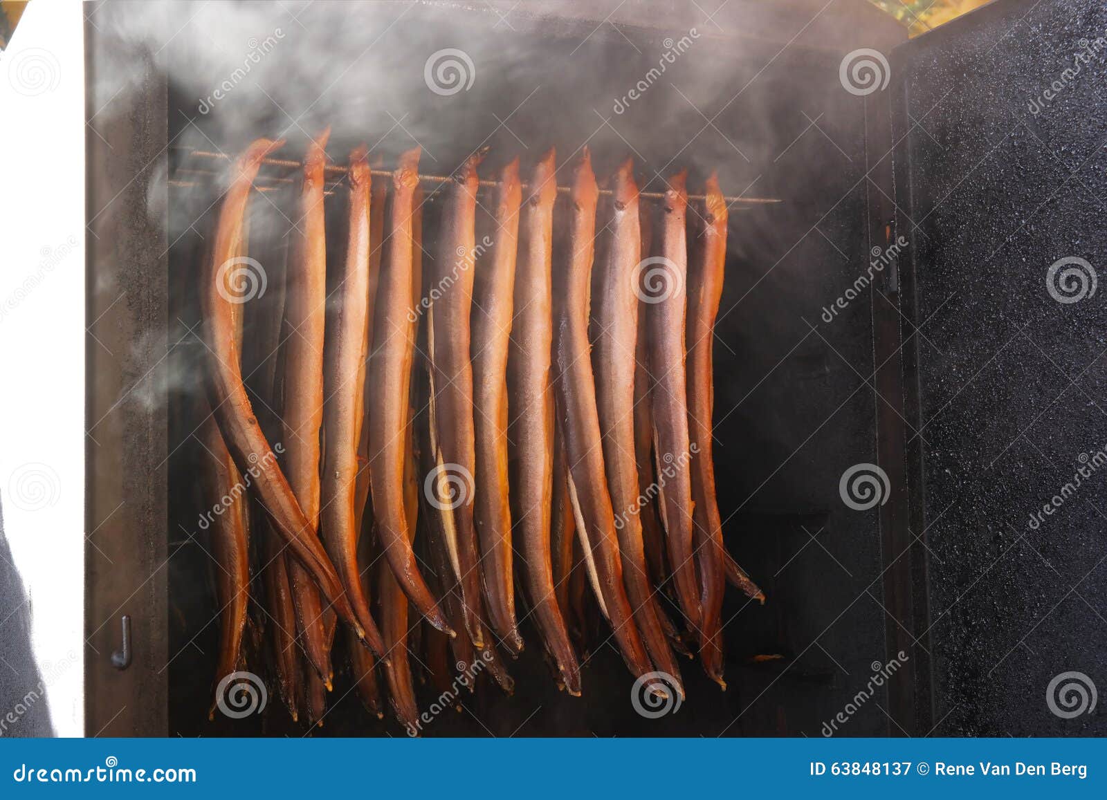 Smoking fish stock image. Image of anguilliformes, anguilla 63848137