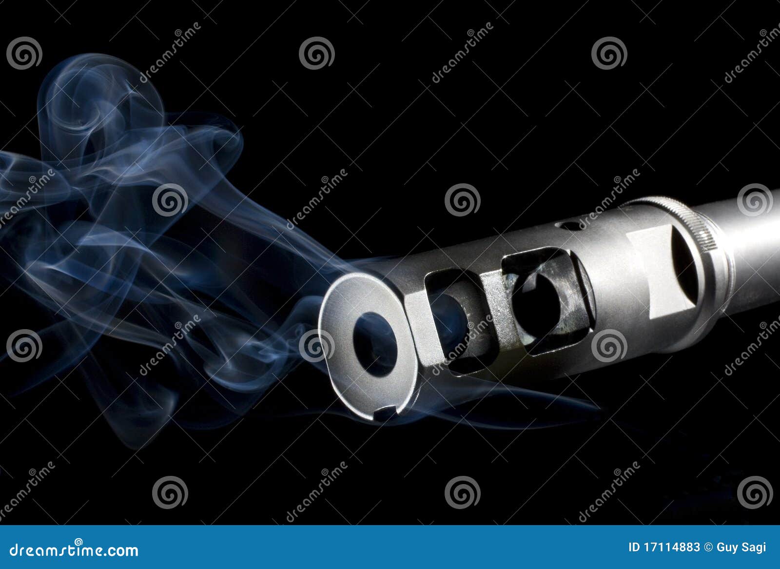 Smoking gun stock image. Image of rifle, white, black 17114883